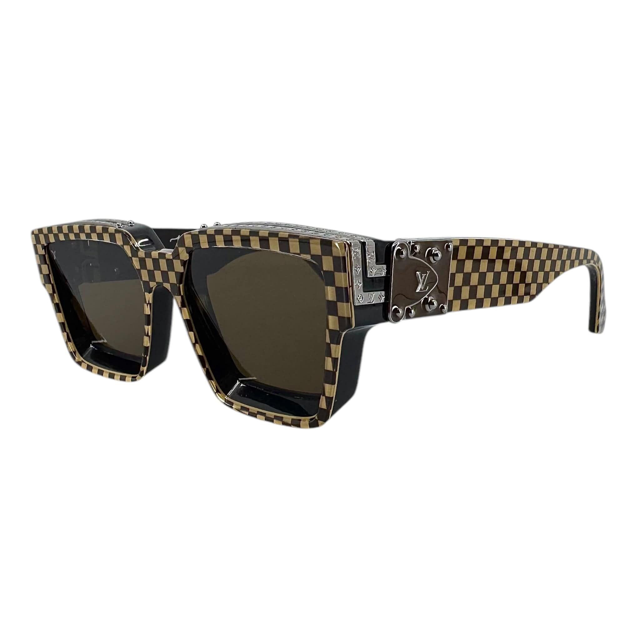 Louis Vuitton 1.1 Millionaires Damier Pop Sunglasses Brown Size ONE SIZE - 5 Thumbnail
