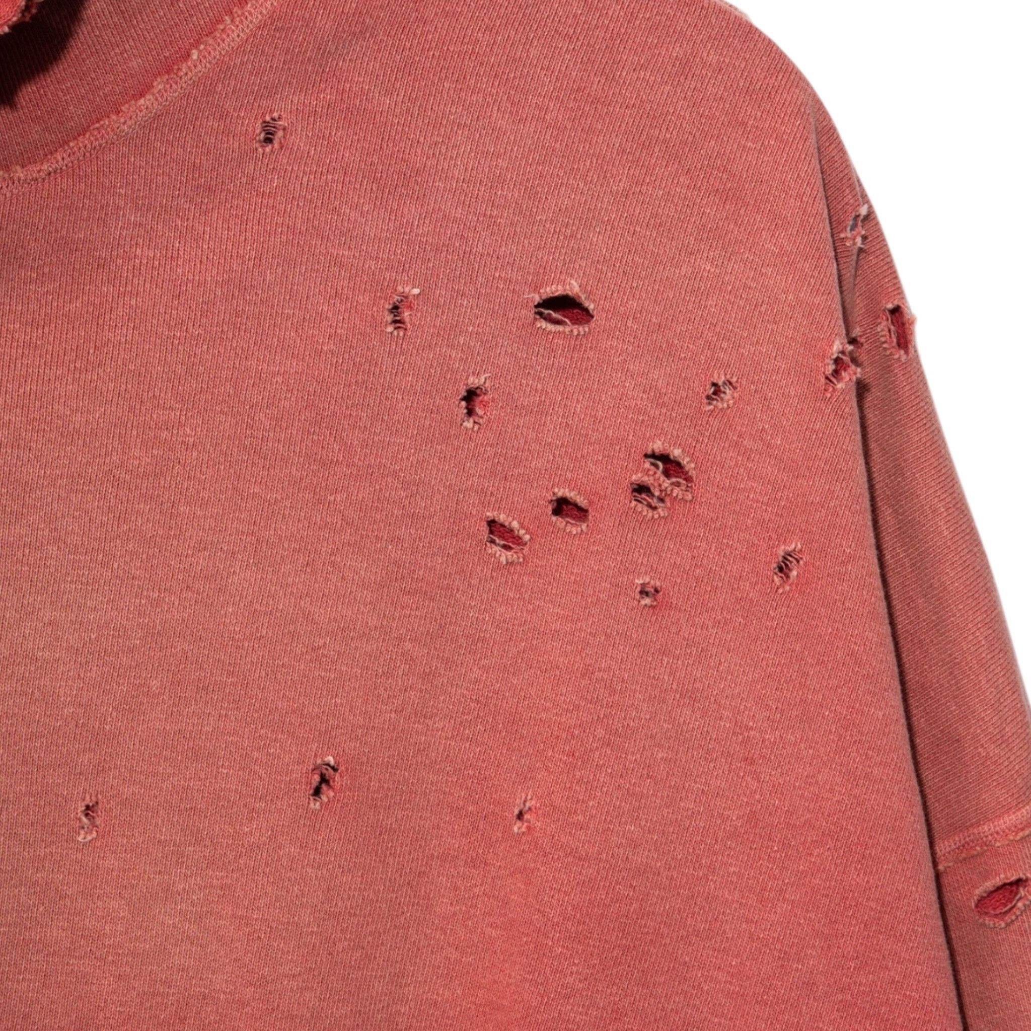 Kapital Damged Devil Studded Hooded Sweatshirt Washed Red Size US S / EU 44-46 / 1 - 3 Thumbnail