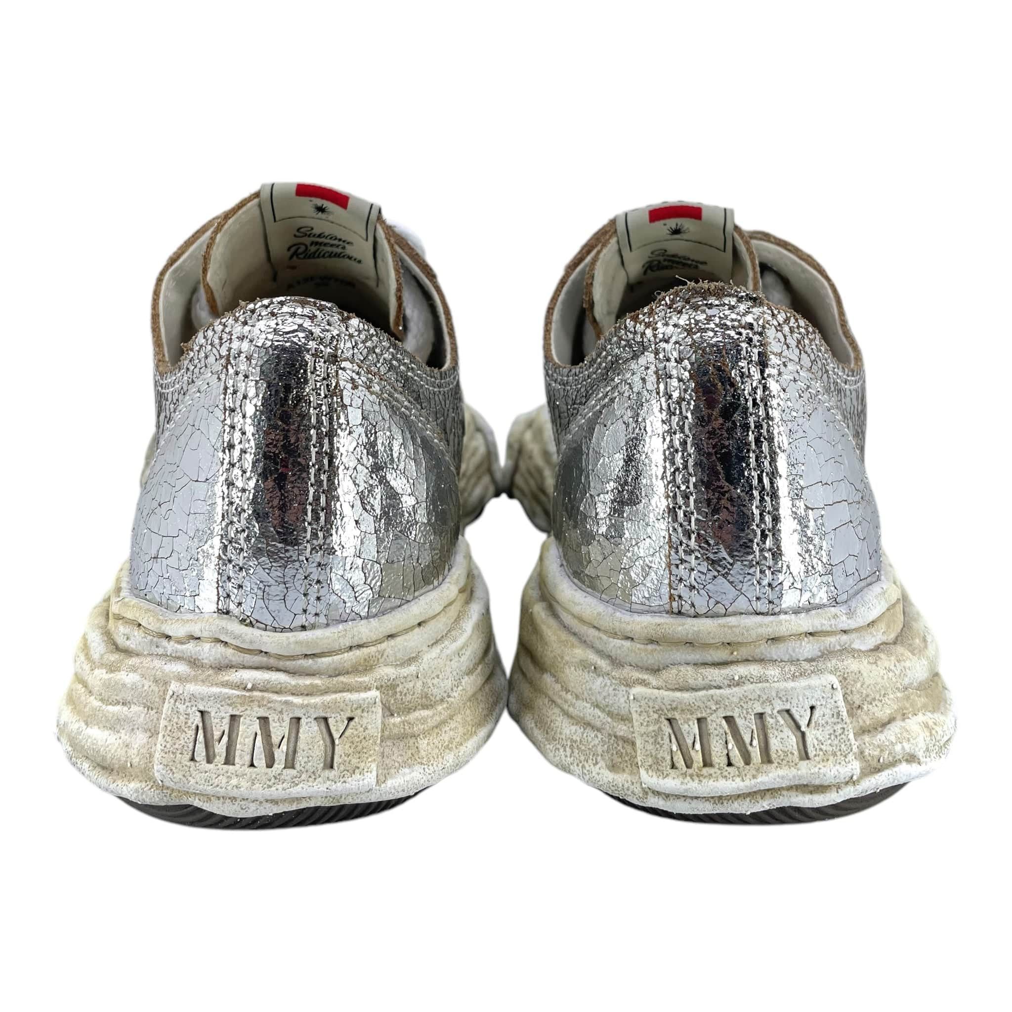 Maison MIHARA YASUHIRO Peterson OG Sole Sneaker Low Crackling Leather Silver Multi Size US 6 / EU 39 - 6 Thumbnail