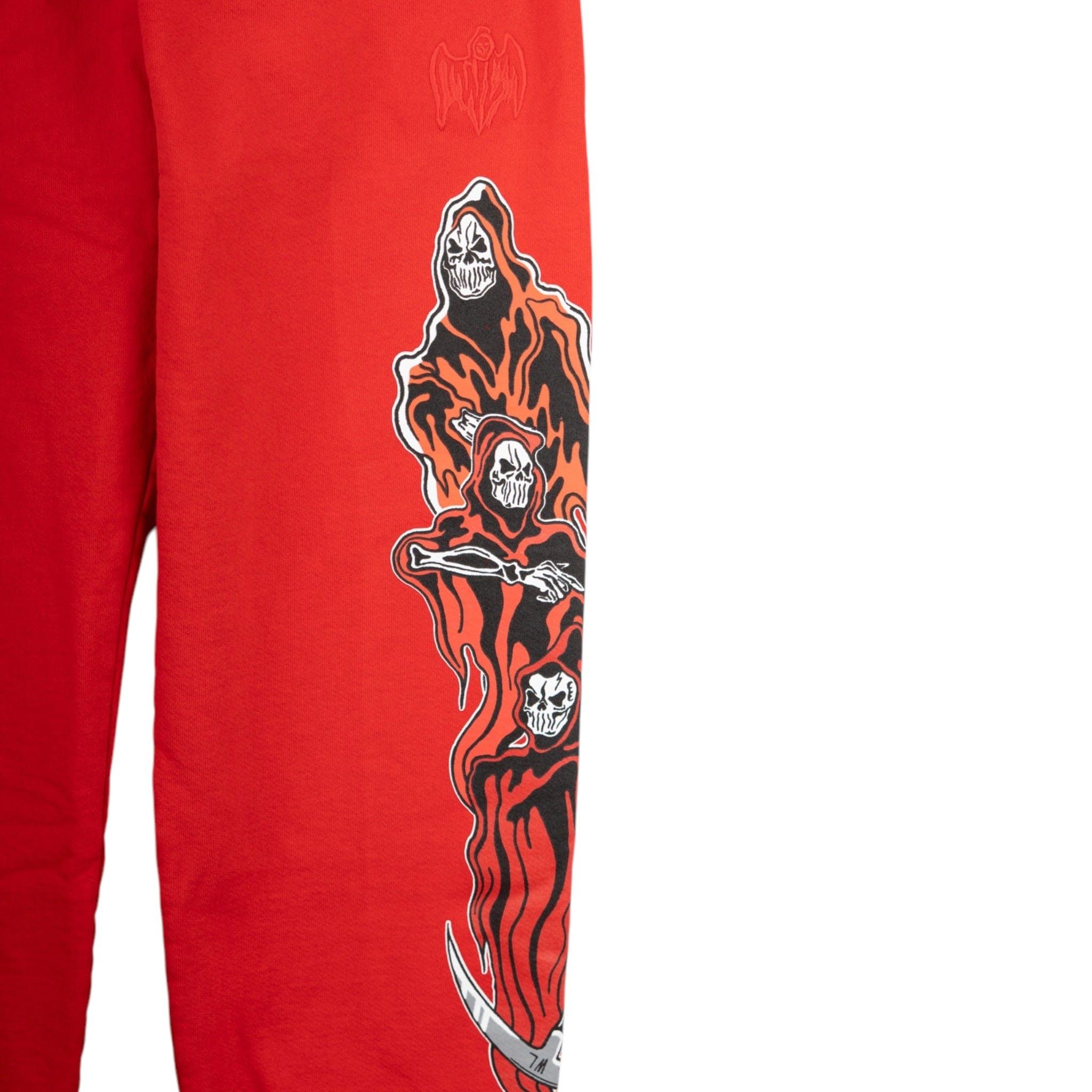 Warren Lotas Three Reapers Valentine Sweatpants Red Multi Size US 33 - 3 Thumbnail