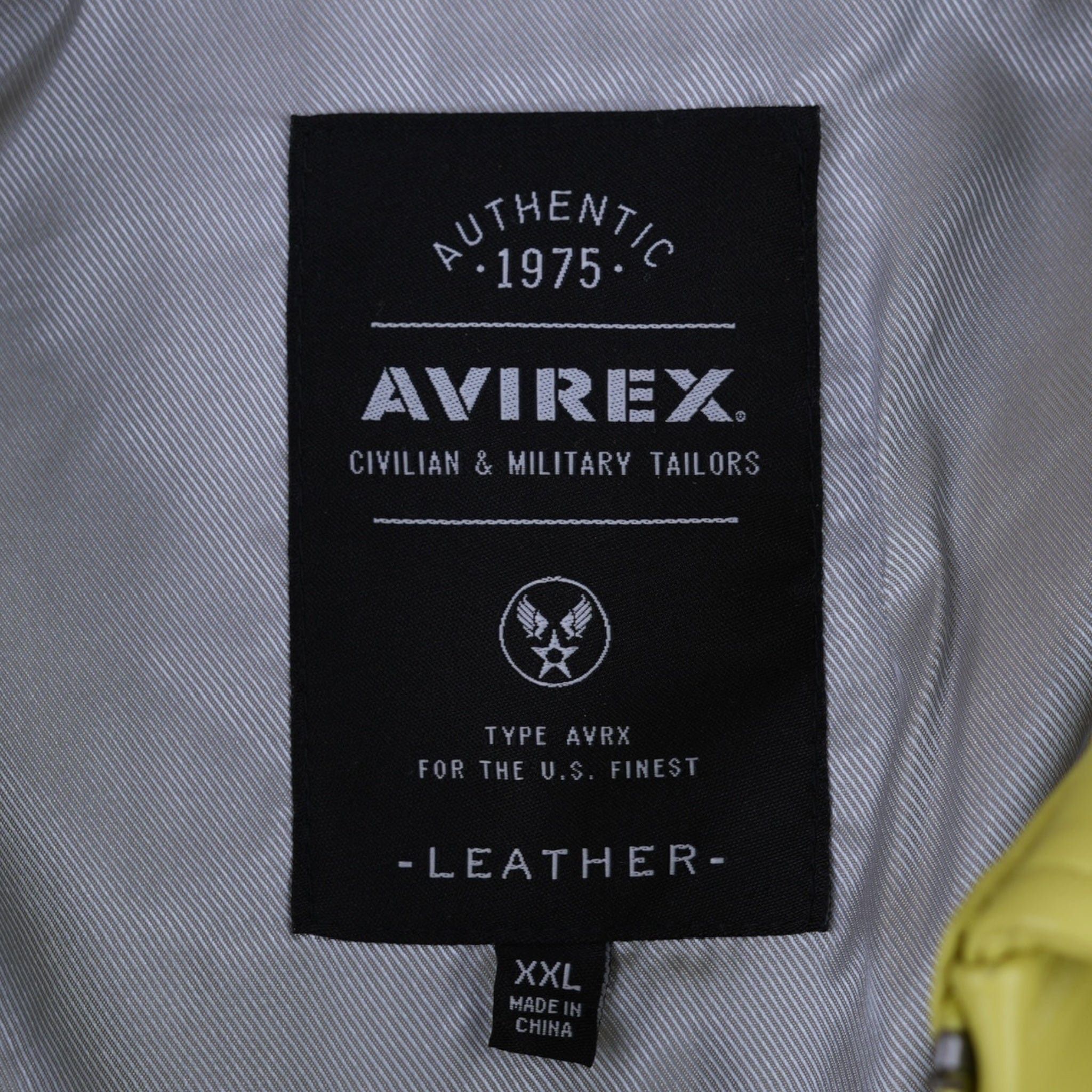 Avirex Icon Leather Jacket Lime Size US XXL / EU 58 / 5 - 4 Thumbnail