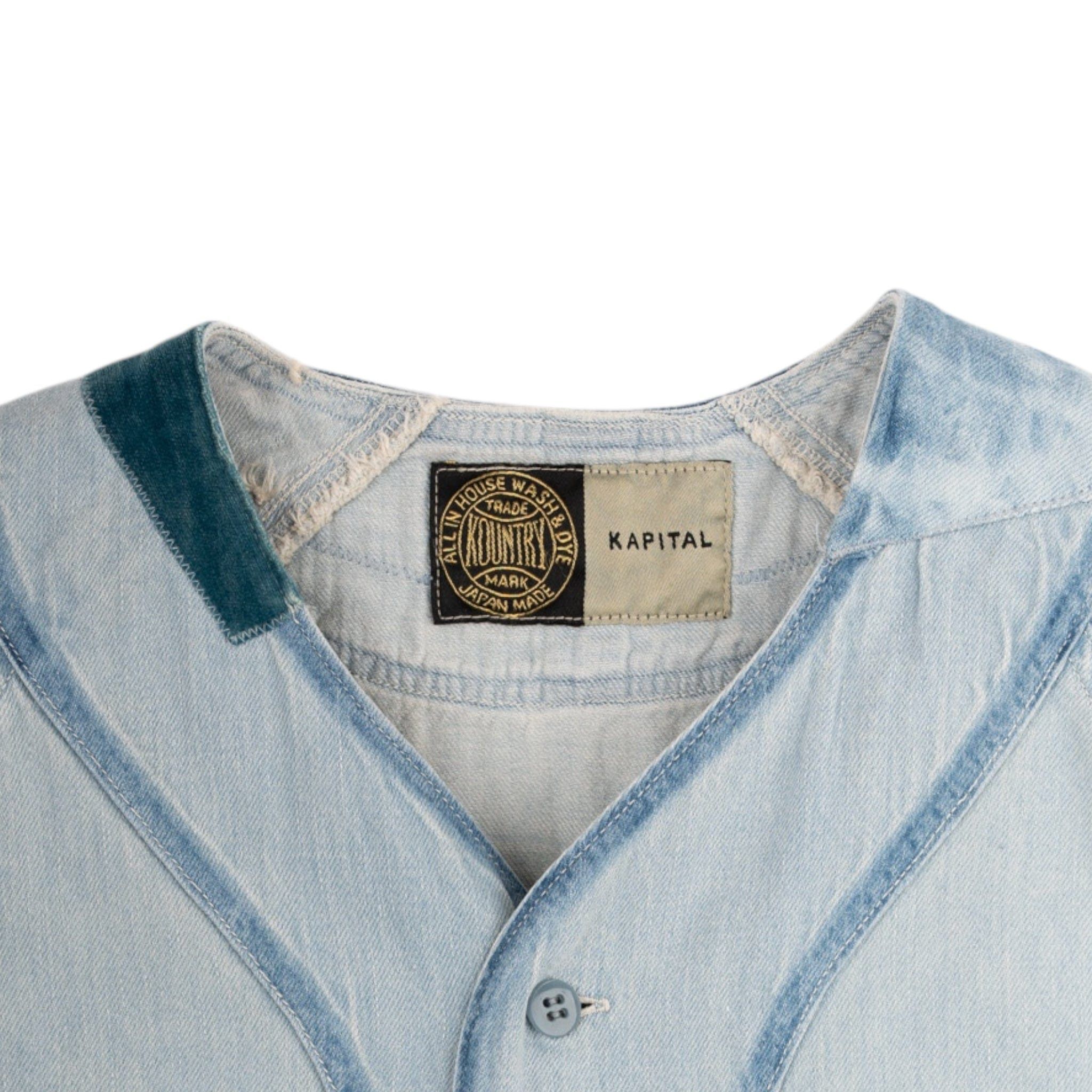 Kapital 8oz Deconstruction Denim Jersey Blue Size US XL / EU 56 / 4 - 4 Thumbnail