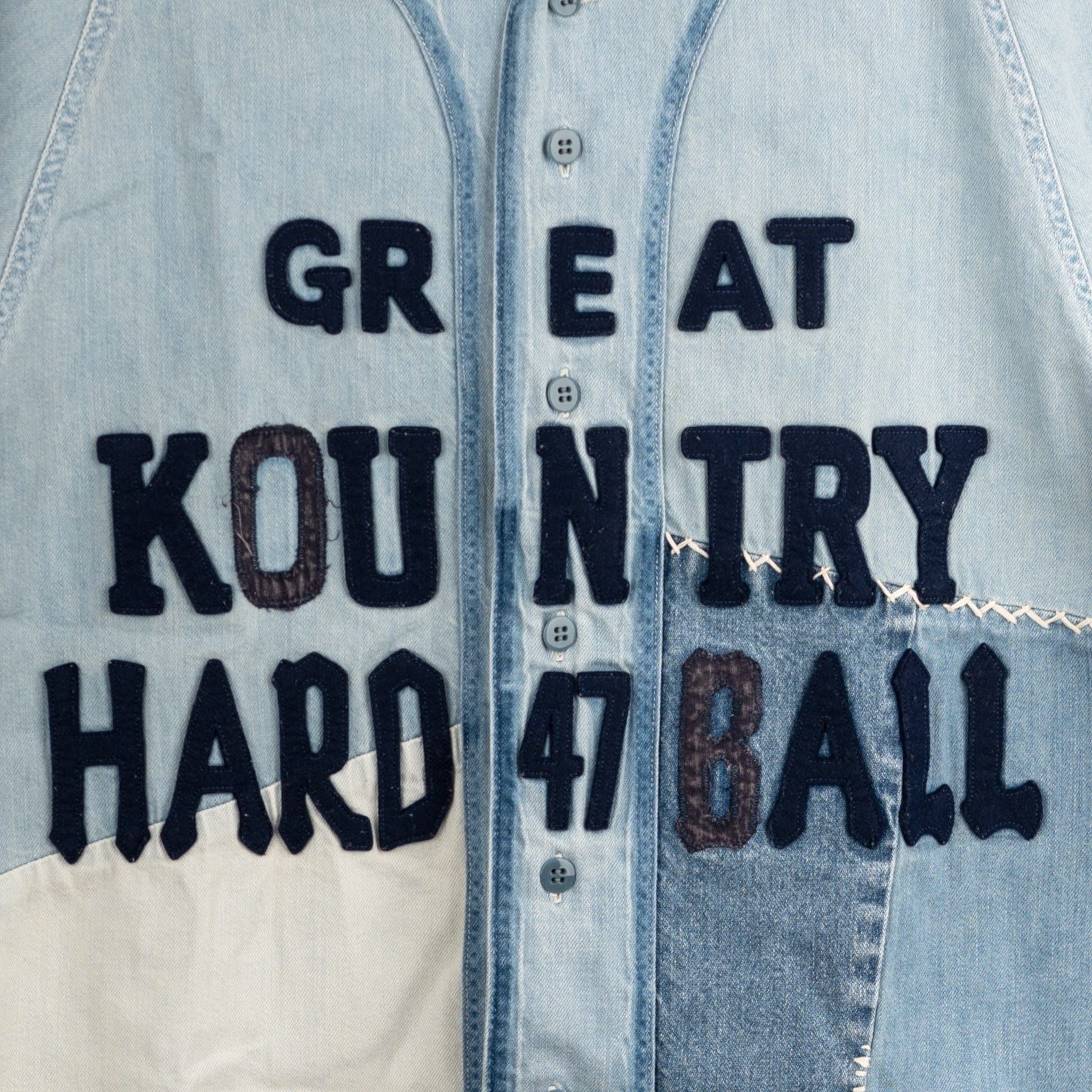 Kapital 8oz Deconstruction Denim Jersey Blue Size US XL / EU 56 / 4 - 3 Thumbnail