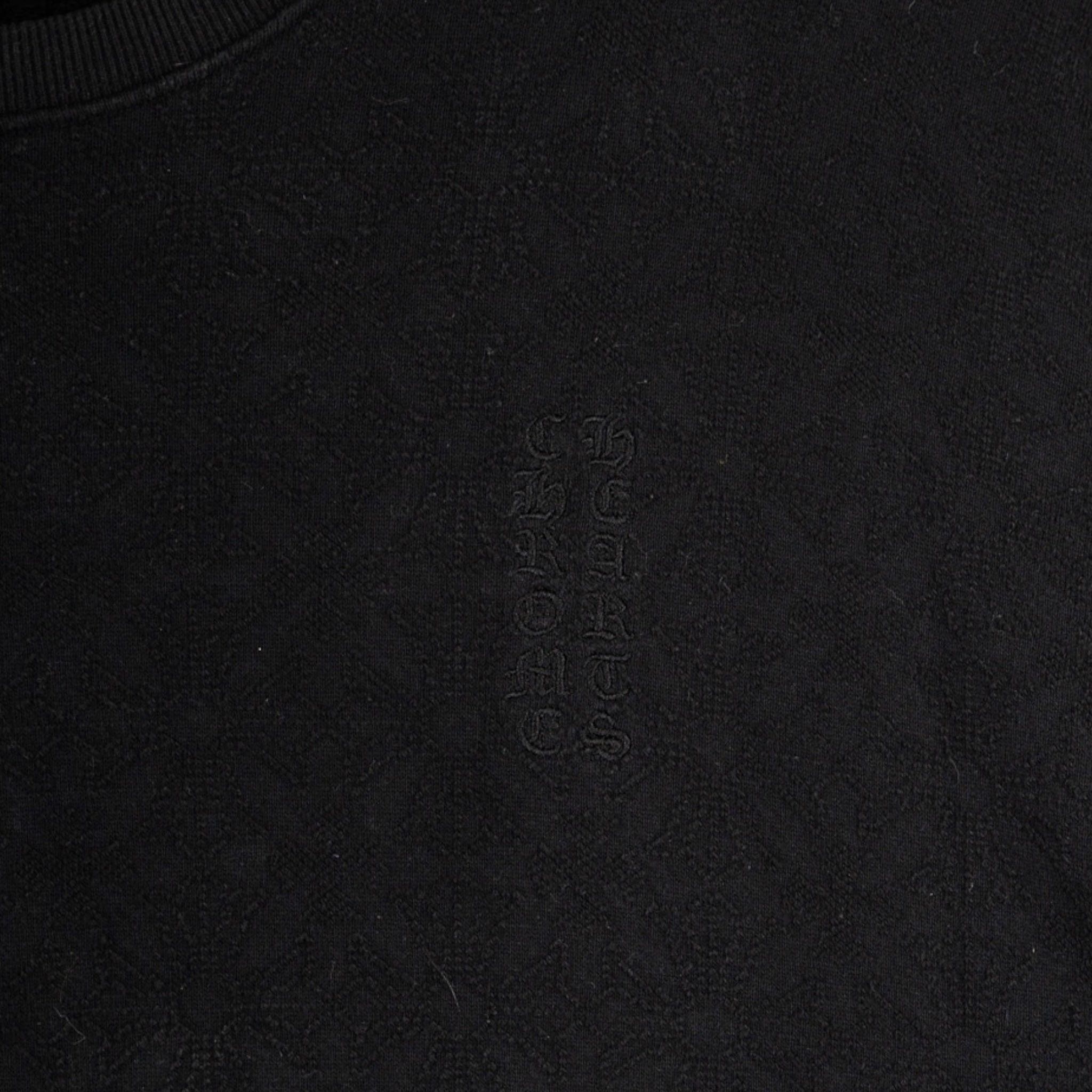 Chrome Hearts Embroidered Vertical Logo Jacquard Crewneck Sweater Black Size US L / EU 52-54 / 3 - 3 Thumbnail