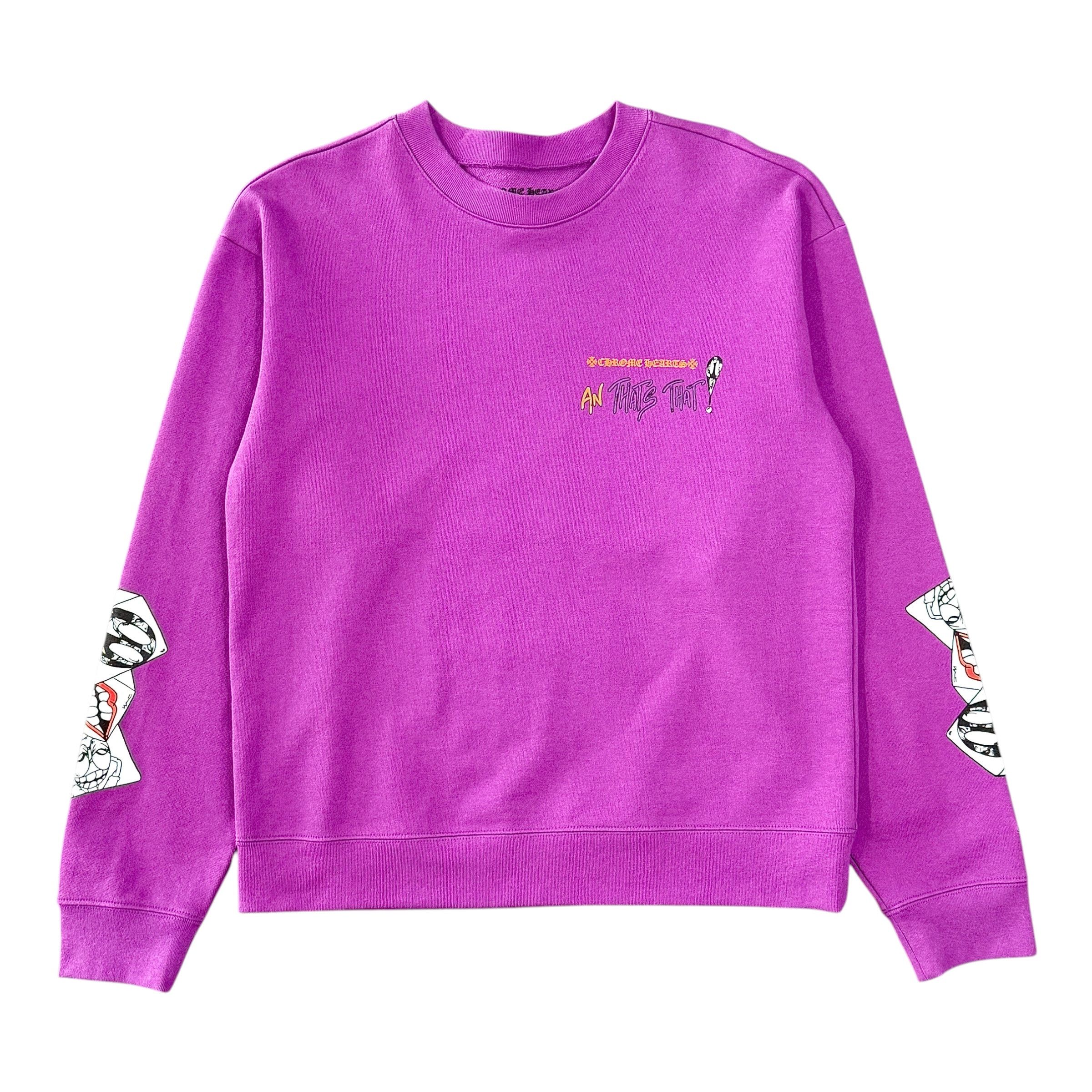 Chrome Hearts Matty Boy Thats That Crewneck Sweatshirt Purple Size US L / EU 52-54 / 3 - 2 Thumbnail