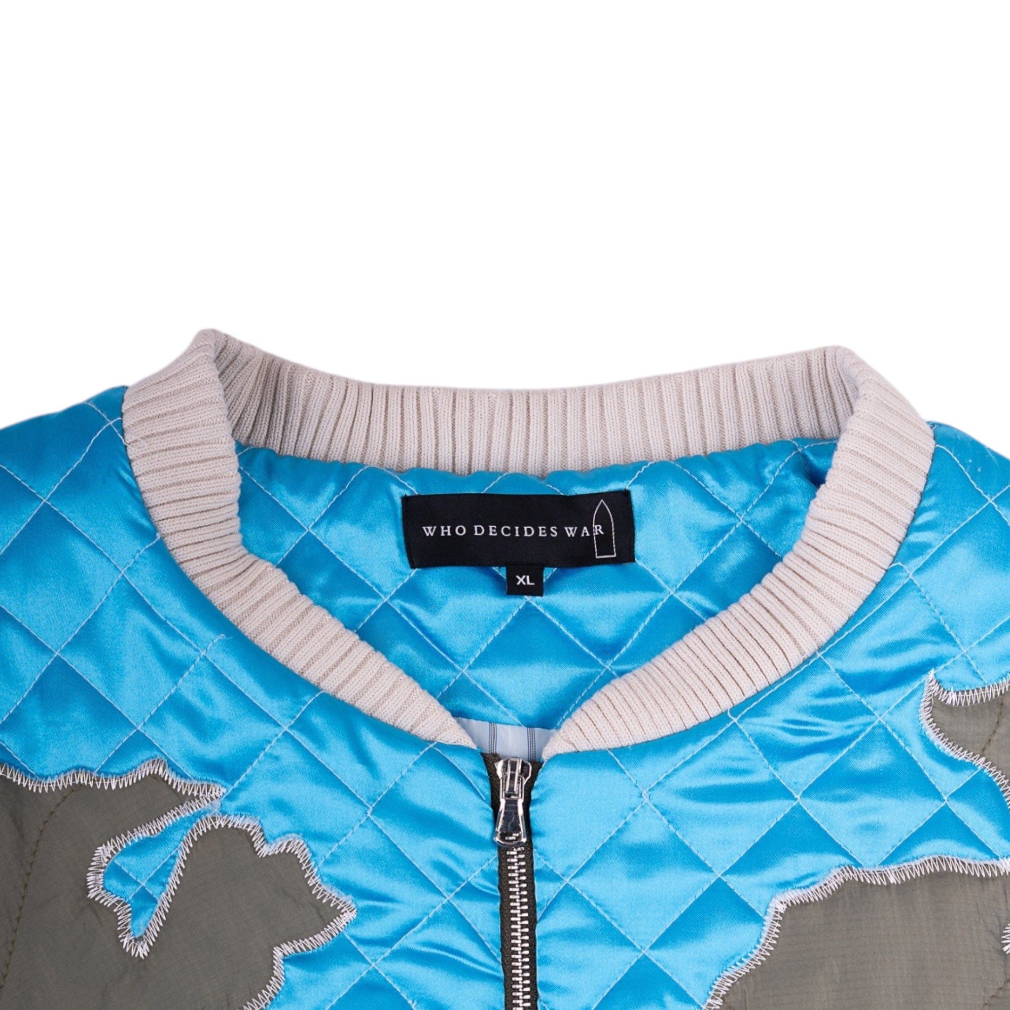 Who Decides War Global Grid Bomber Jacket Blue Multi Size US XL / EU 56 / 4 - 4 Thumbnail