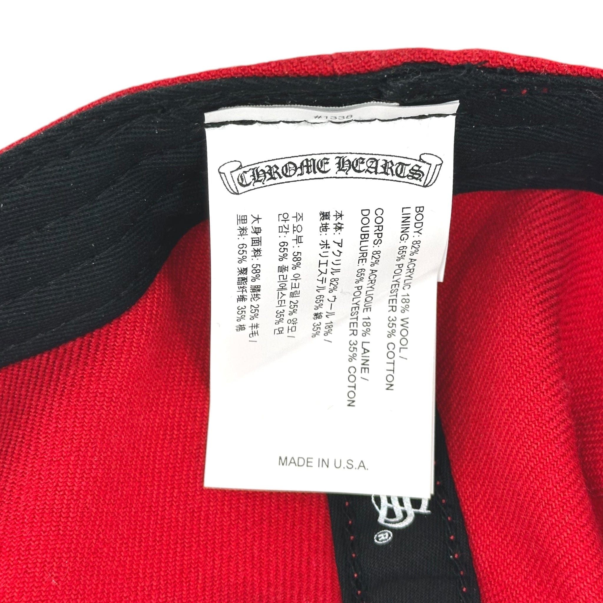Chrome Hearts Love You Fitted Hat Red Size ONE SIZE - 9 Thumbnail