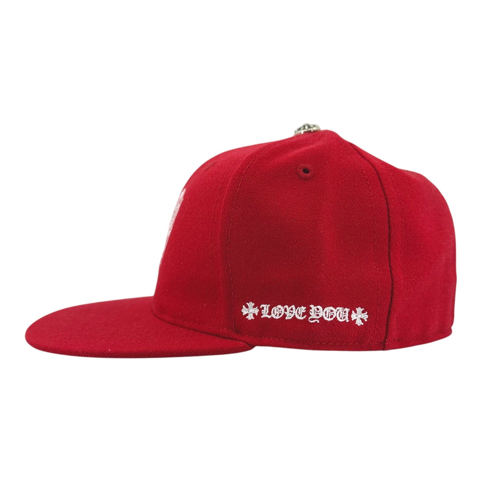 Chrome Hearts Love You Fitted Hat Red Size ONE SIZE - 4 Thumbnail