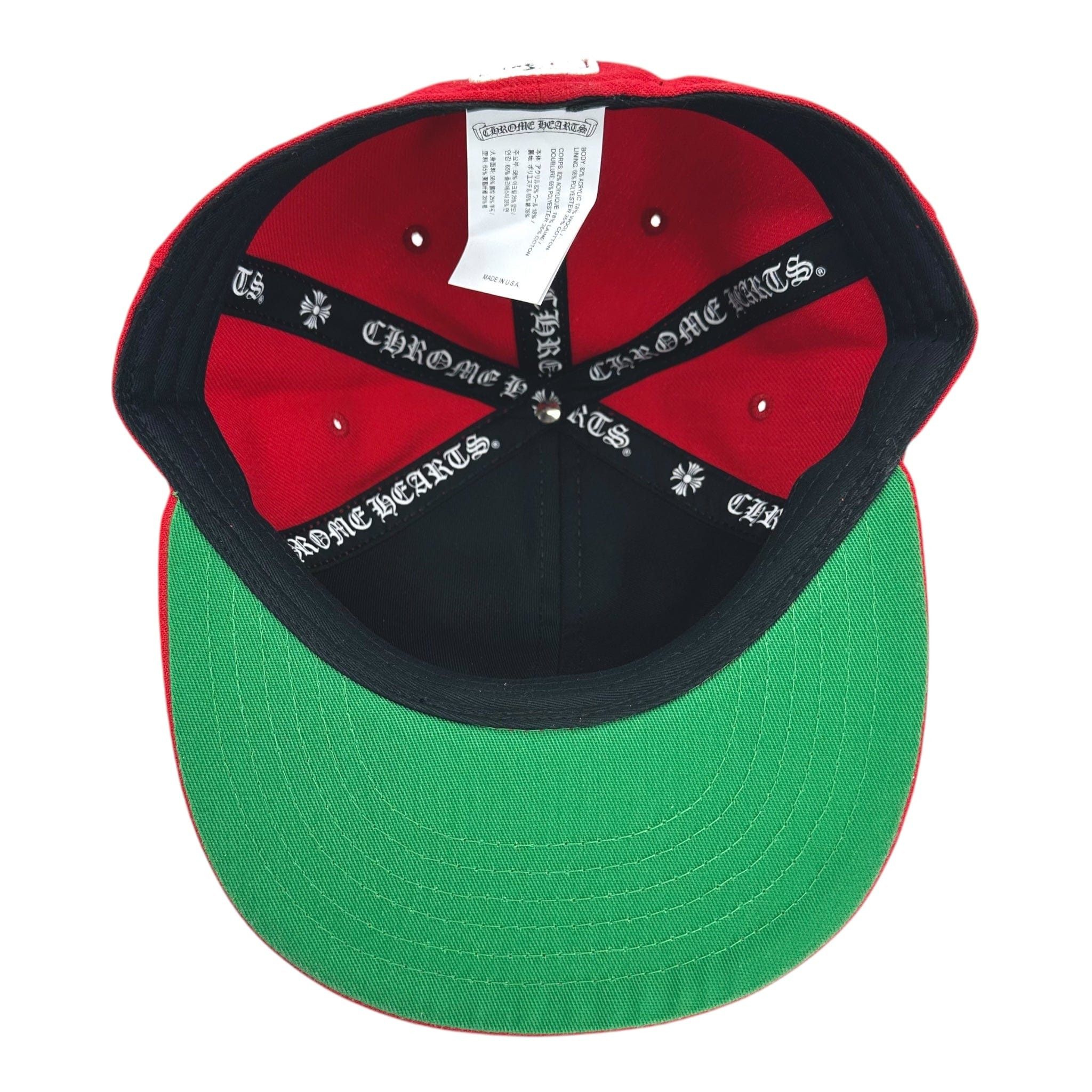 Chrome Hearts Love You Fitted Hat Red Size ONE SIZE - 8 Thumbnail