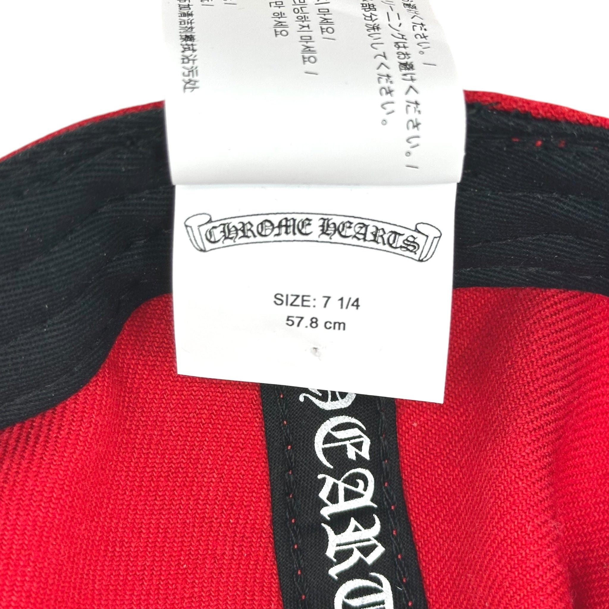 Chrome Hearts Love You Fitted Hat Red Size ONE SIZE - 10 Thumbnail