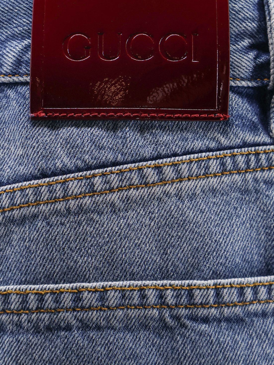 Gucci Cotton jeans with Gucci Rosso Ancora naplak tag 27 - USA Tariffs Included Size 27" / US 4 / IT 40 - 3 Thumbnail