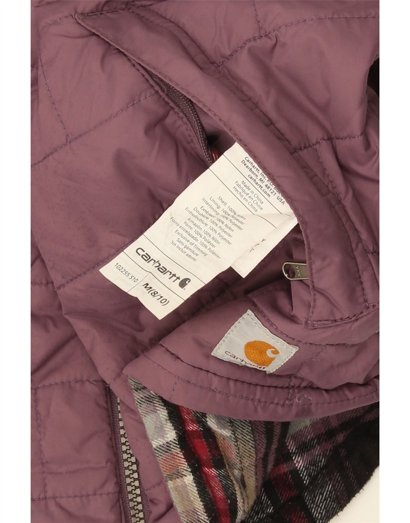 Carhartt Womens Padded Gilet US 8/10 Medium Purple Nylon Size S / US 4 / IT 40 - 3 Thumbnail
