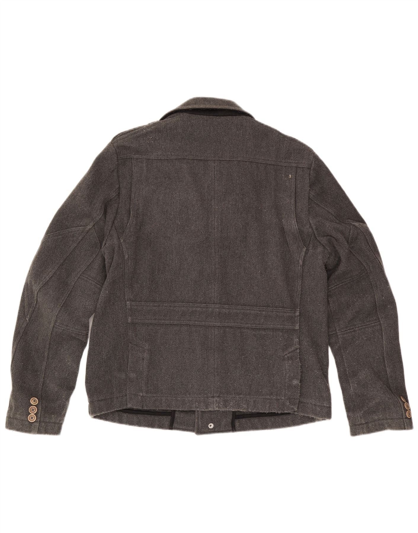Diesel Mens Military Jacket UK 42 XL Grey Polyester Size US XL / EU 56 / 4 - 2 Thumbnail