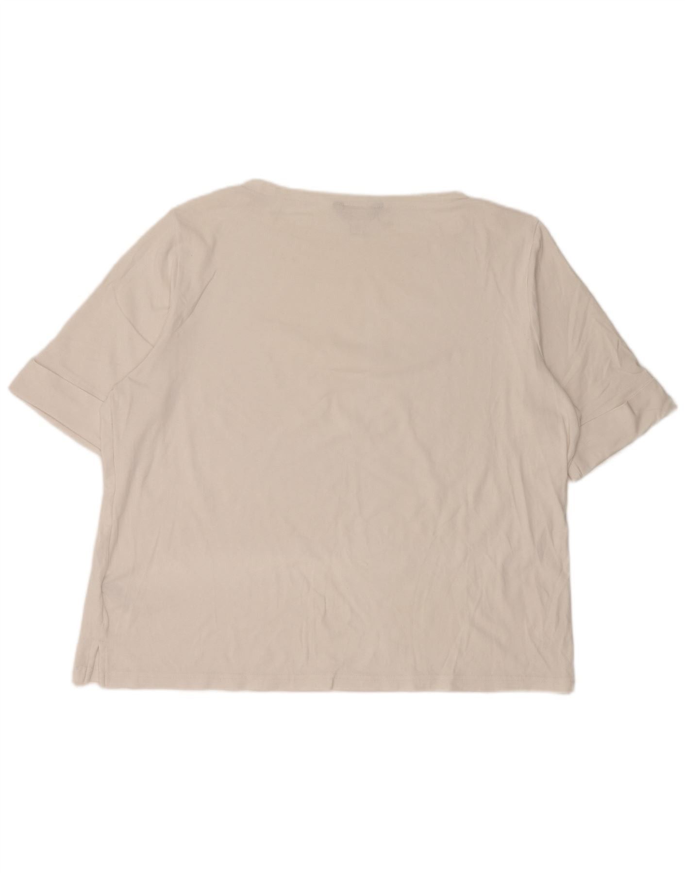Ralph Lauren Womens T-Shirt Top UK 22 3XL White Cotton Size XL / US 12-14 / IT 48-50 - 2 Thumbnail