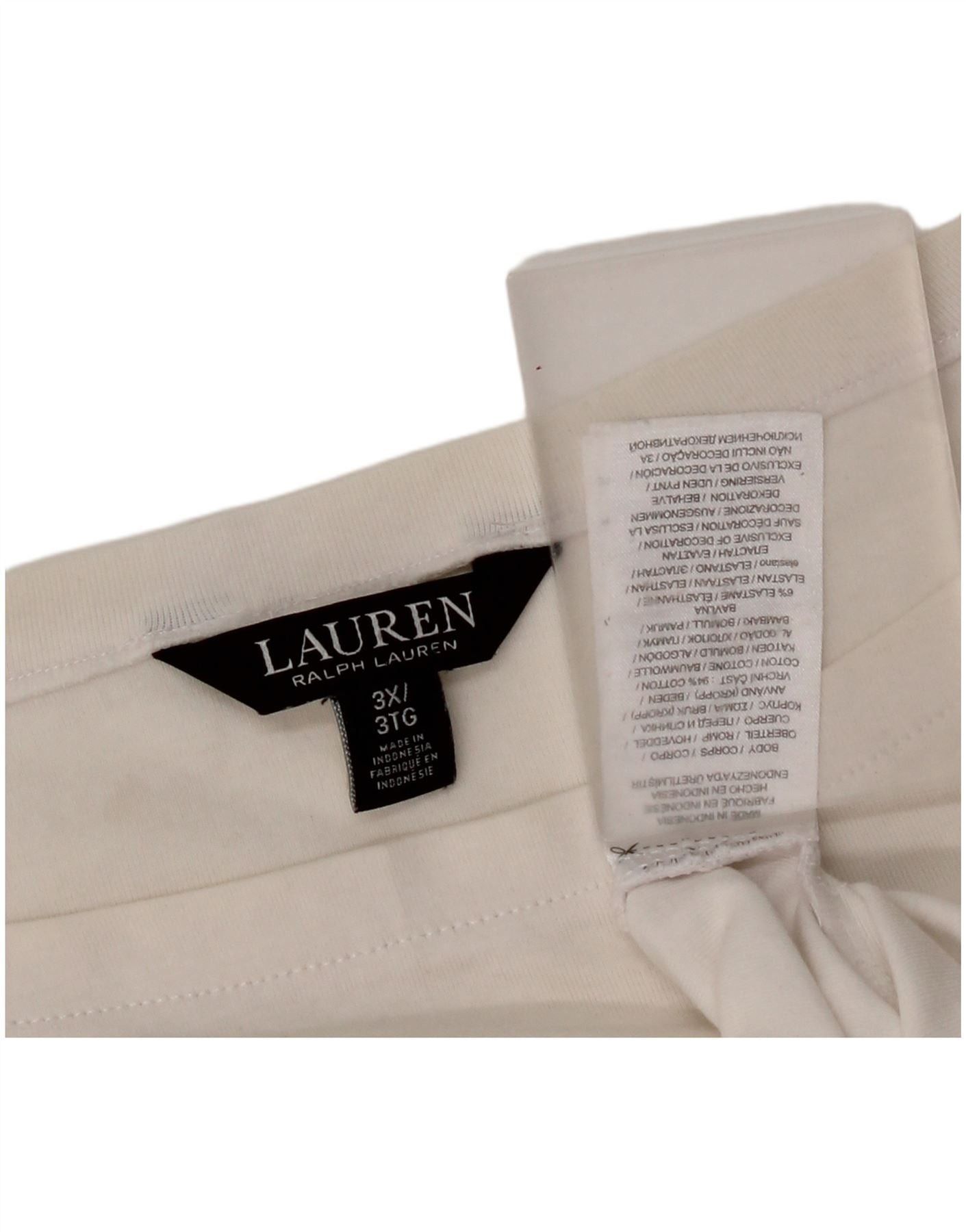 Ralph Lauren Womens T-Shirt Top UK 22 3XL White Cotton Size XL / US 12-14 / IT 48-50 - 3 Thumbnail