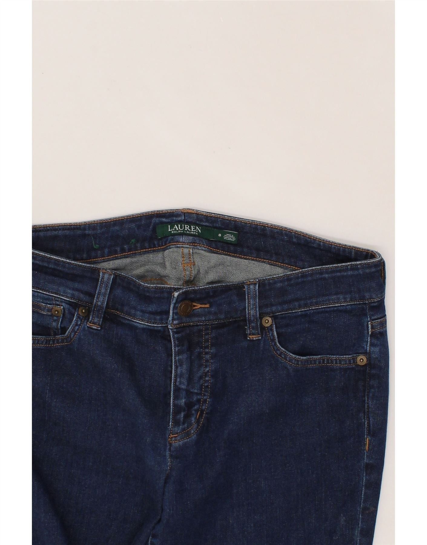 Ralph Lauren Womens Slim Jeans US 8 Medium W30 L32 Blue Cotton Size 42" / US 20 - 3 Thumbnail