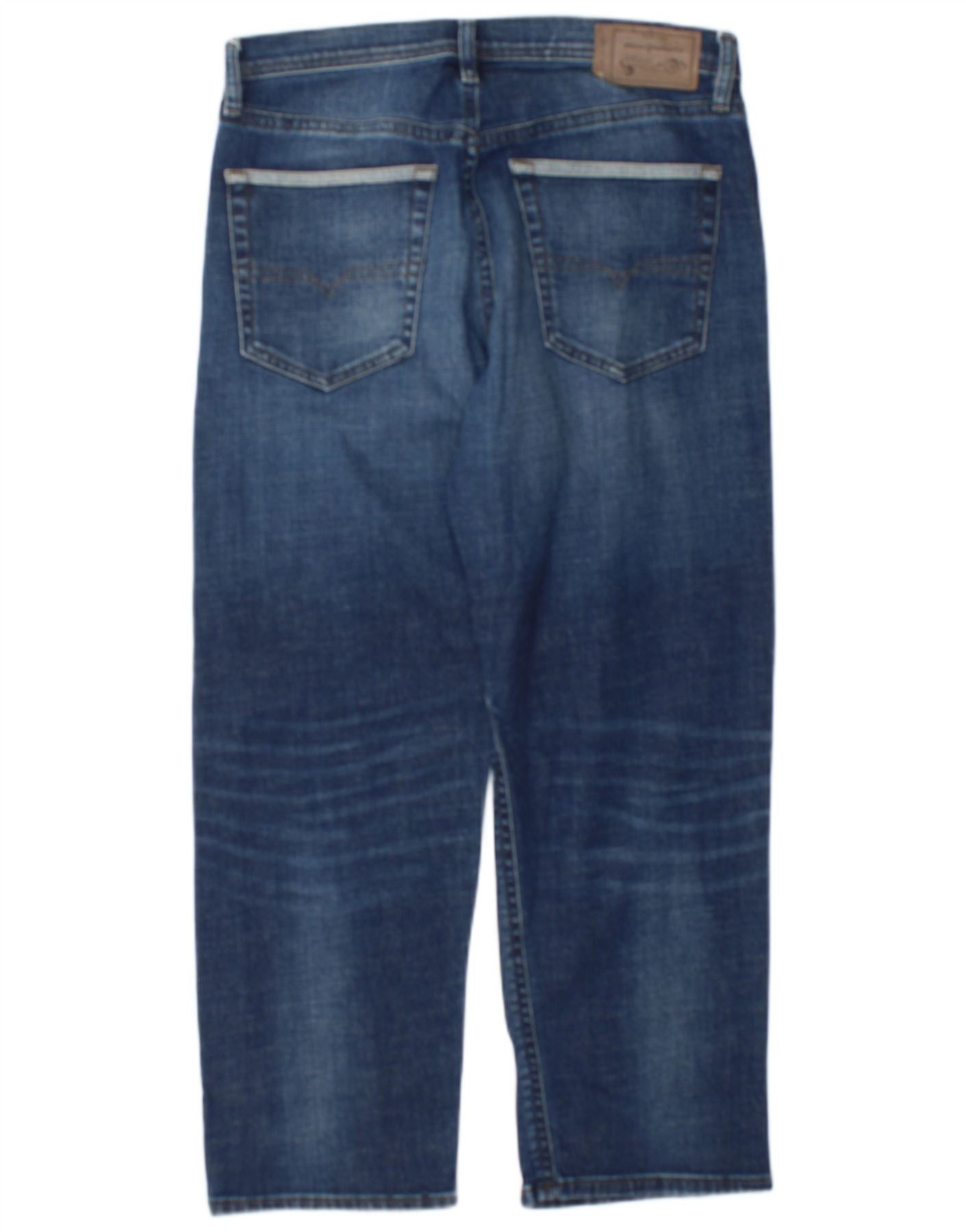 Diesel Mens Khiro Regular Straight Jeans W31 L26 Blue Cotton Size US 31 - 2 Thumbnail