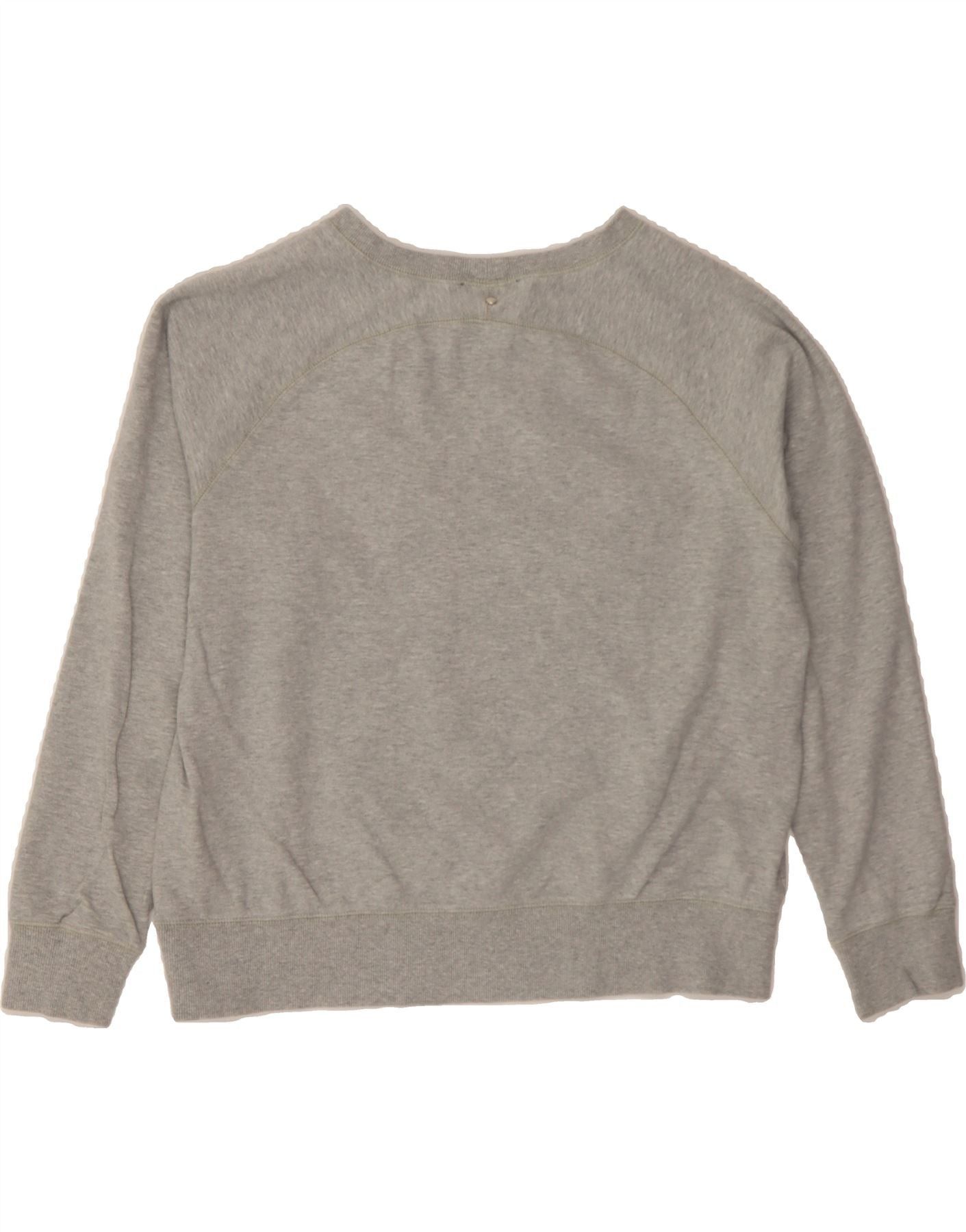 Diesel Womens Graphic Sweatshirt Jumper UK 14 Medium Grey Cotton Size M / US 6-8 / IT 42-44 - 2 Thumbnail
