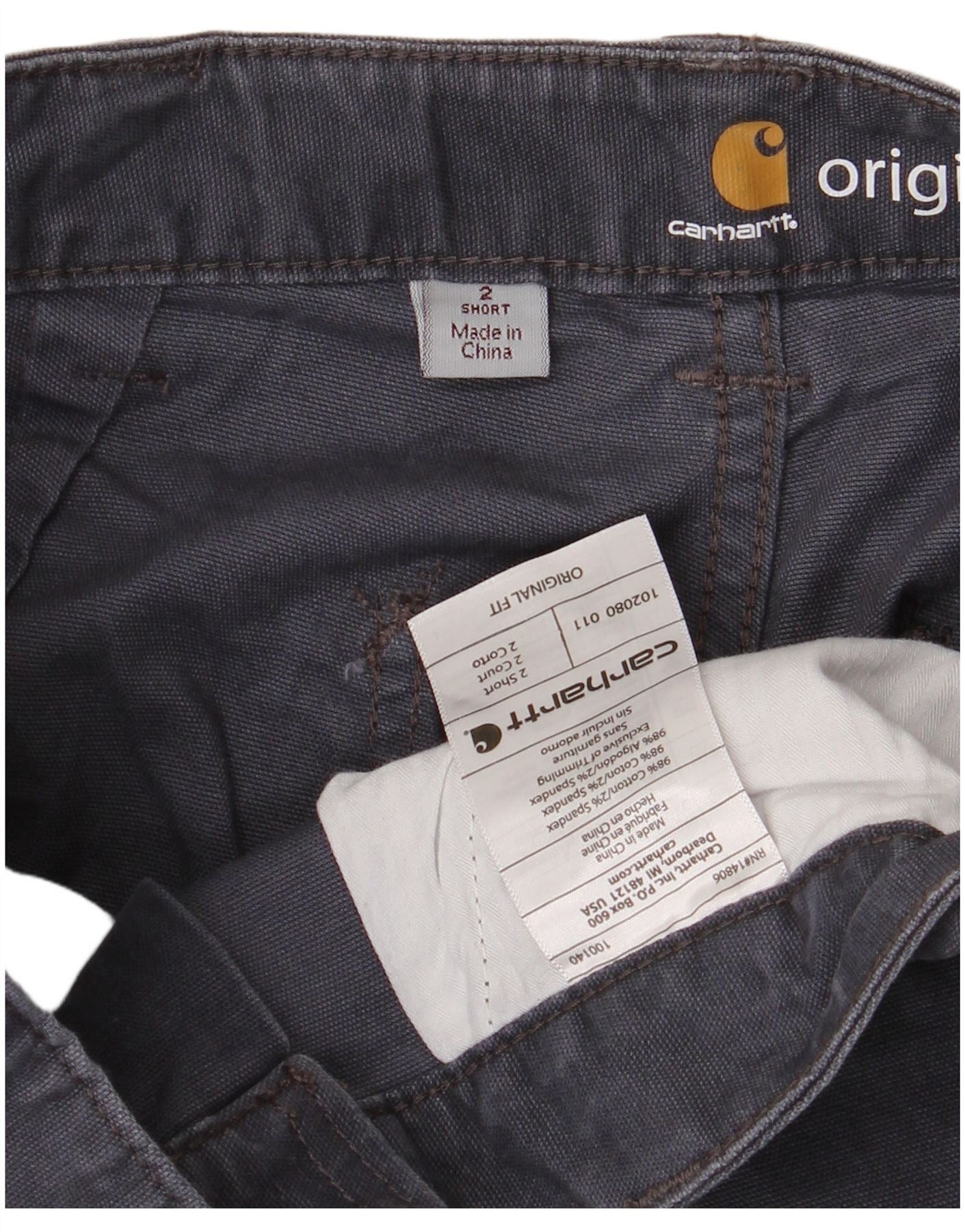 Carhartt Womens Straight Cargo Trousers US 2 XS W28 L28 Navy Blue Cot Size 24" / US 00 / IT 34 - 3 Thumbnail