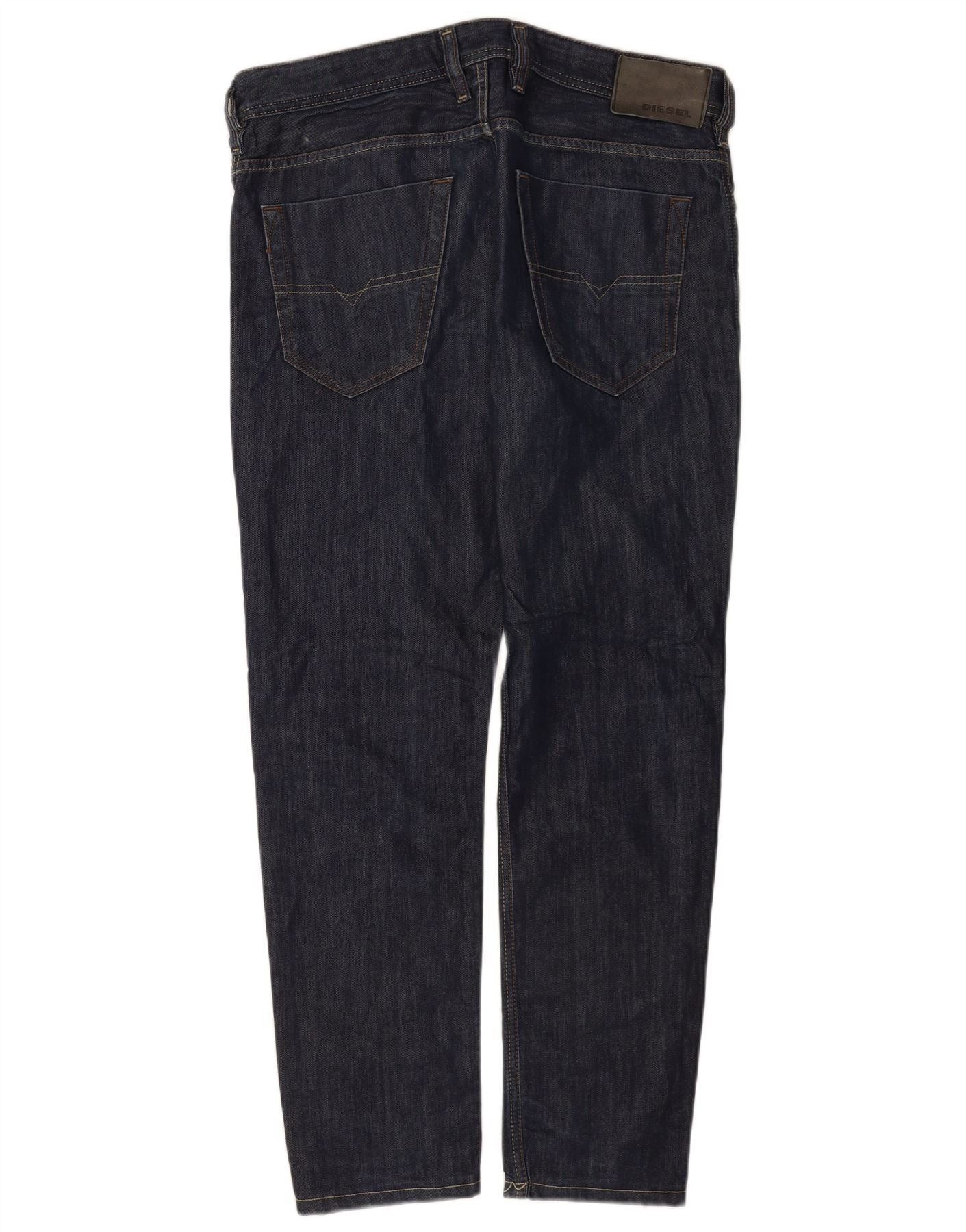 Diesel Mens Koolter Regular Slim Tapered Jeans 32 L30 Navy Blue Cot Size US 32 / EU 48 - 2 Thumbnail