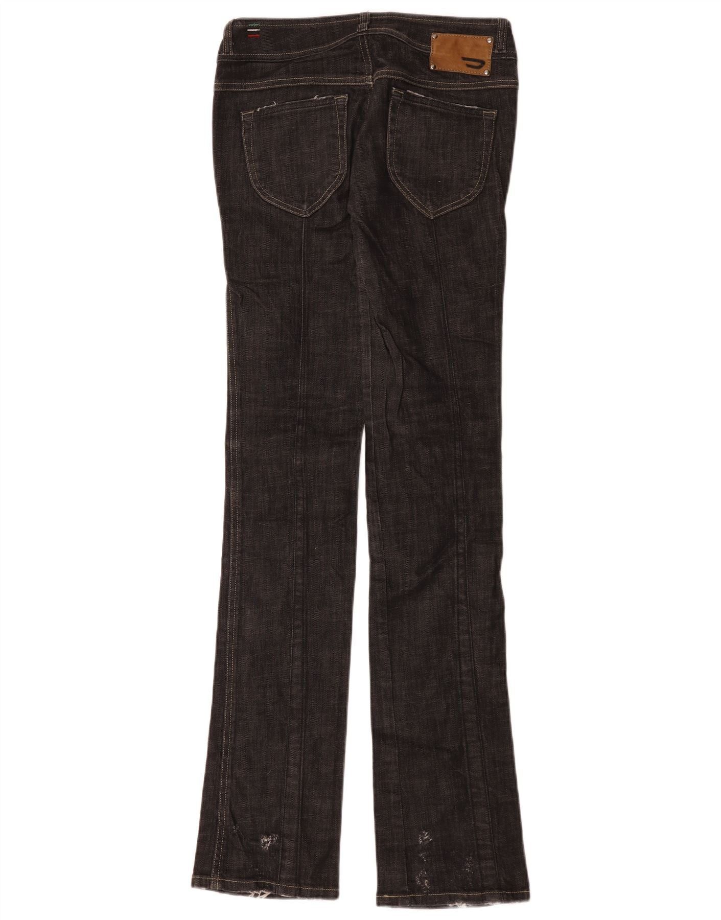 Diesel Womens Rokket Low Waist Slim Jeans W26 L34 Black Cotton Size 42" / US 20 - 2 Thumbnail