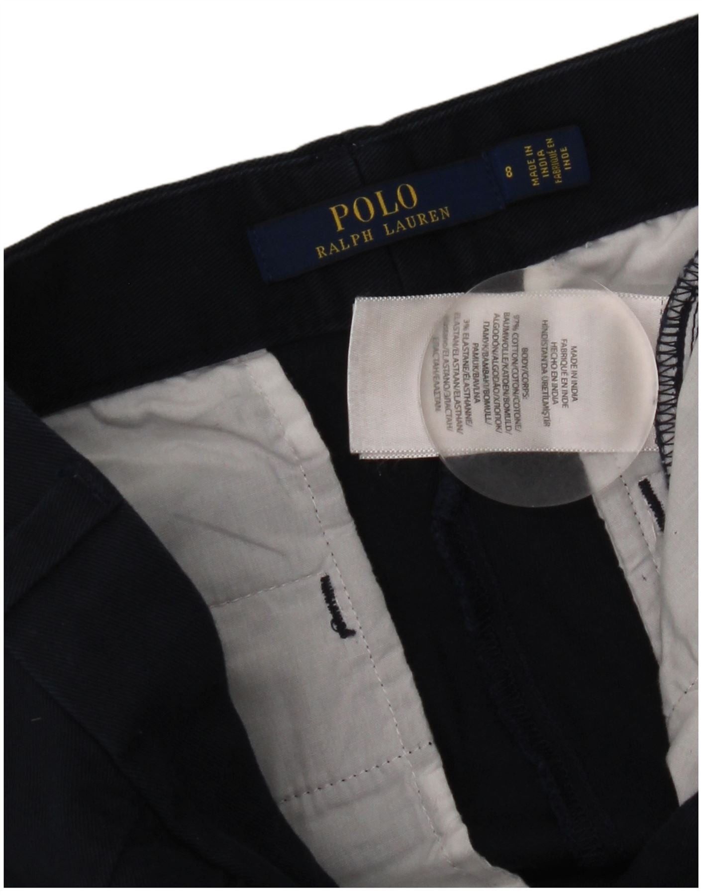 Ralph Lauren Womens Slim Fit Chino Trousers US 8 Medium W30 L29 Navy Blue Size 27" / US 4 / IT 40 - 3 Thumbnail