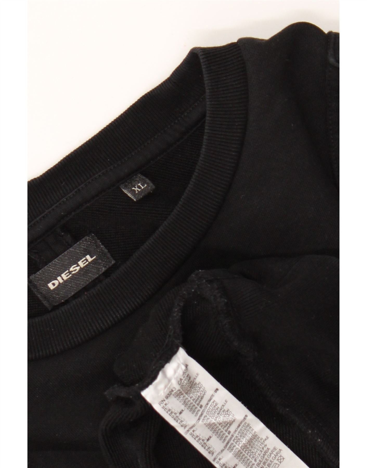 Diesel Mens Sweatshirt Jumper XL Black Cotton Size US L / EU 52-54 / 3 - 3 Thumbnail