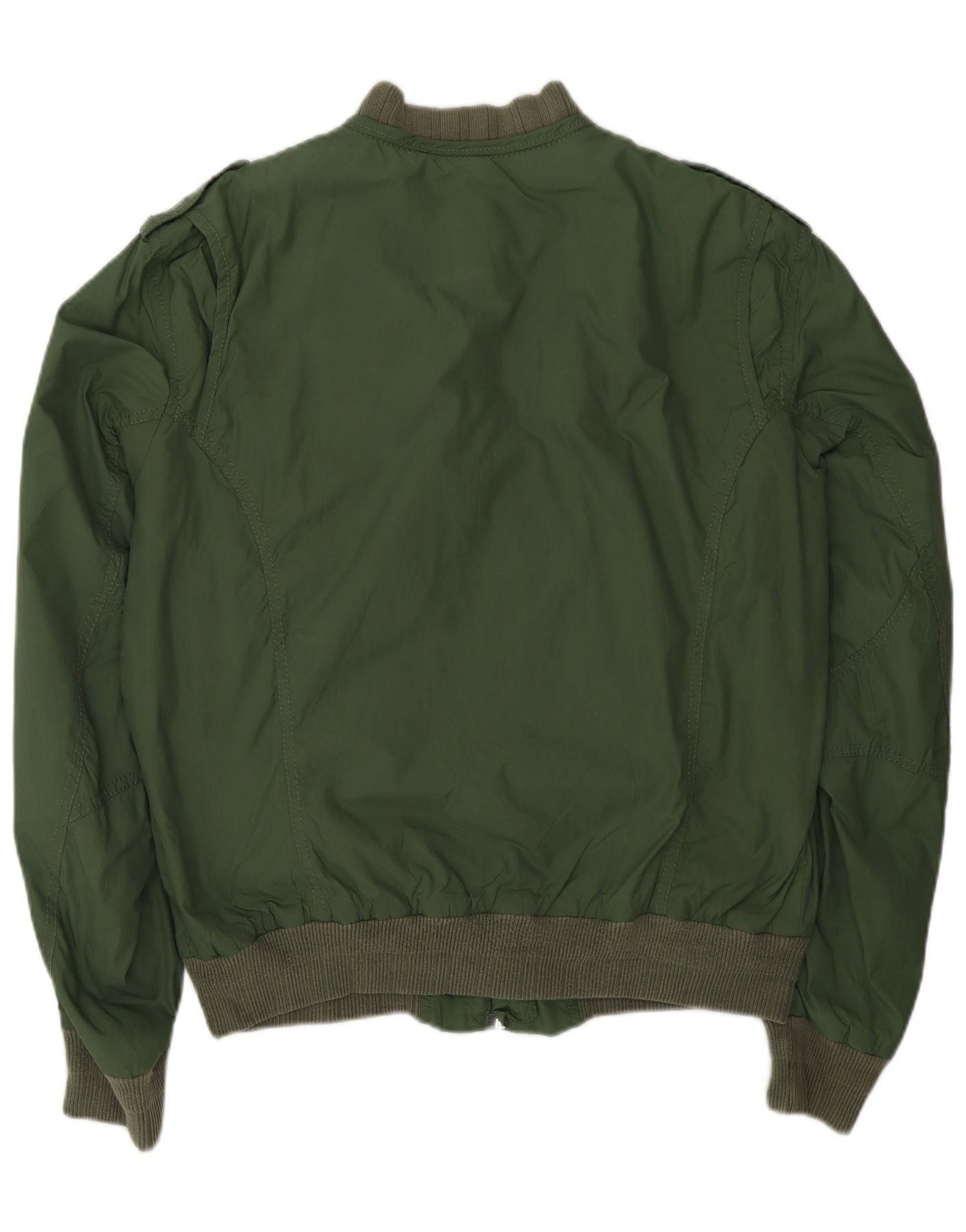 Diesel Mens Military Bomber Jacket UK 42 XL Green Nylon Size US XXL / EU 58 / 5 - 2 Thumbnail