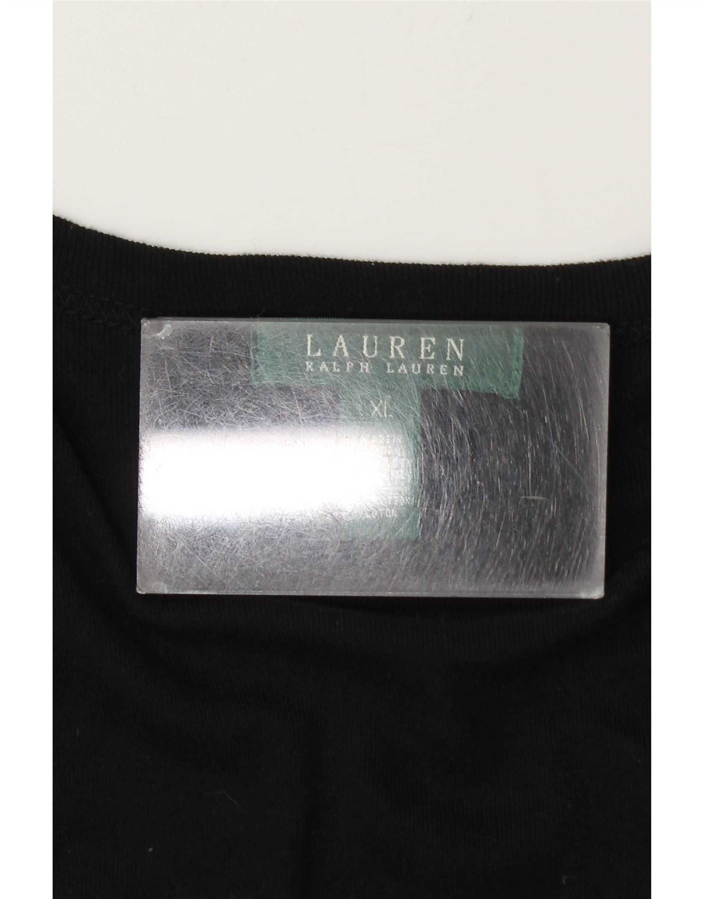 Ralph Lauren Womens Cardigan Sweater UK 18 XL Navy Blue Cotton Size M / US 6-8 / IT 42-44 - 4 Thumbnail