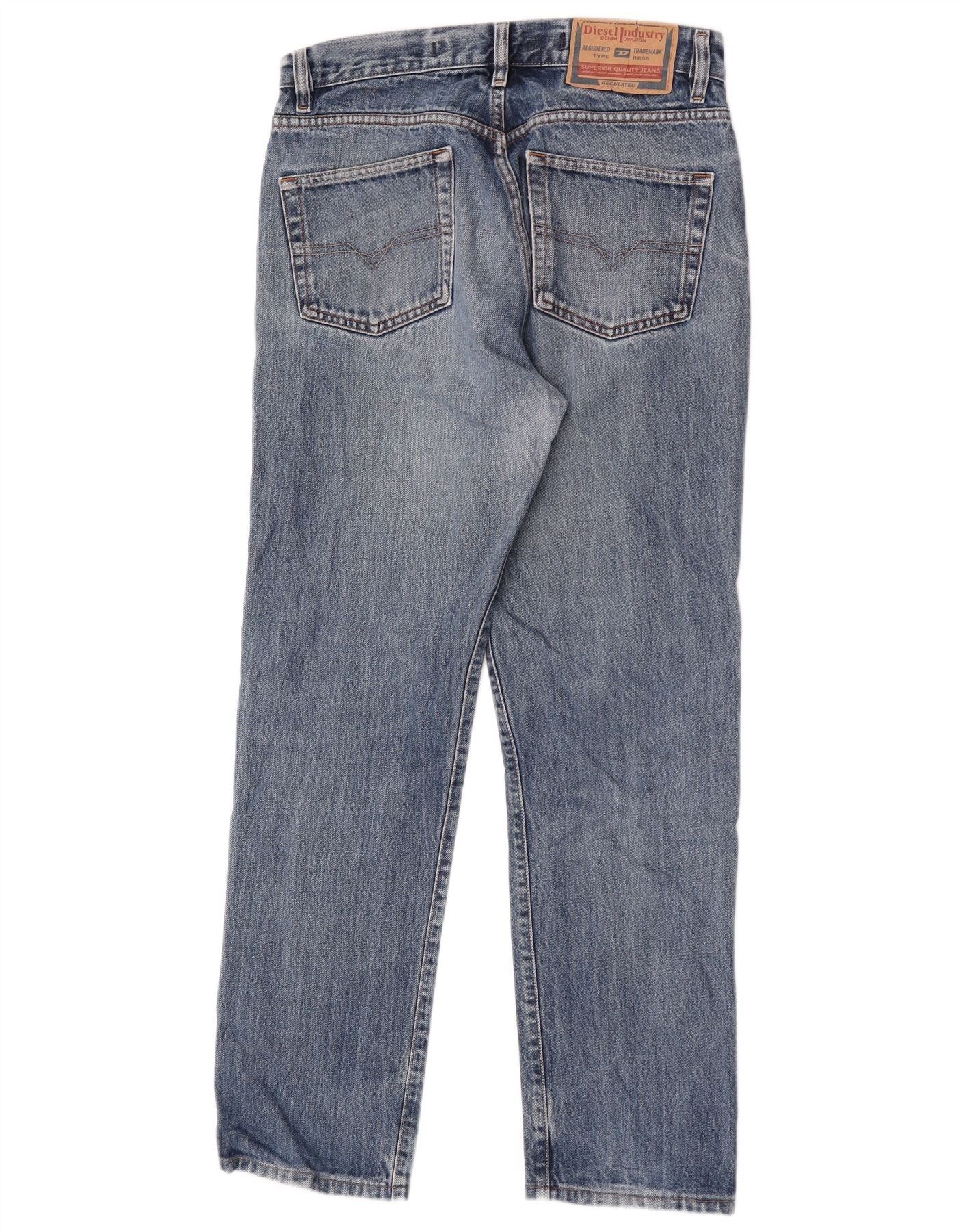 Diesel Mens Straight Jeans W34 L30 Blue Cotton Size US 34 / EU 50 - 2 Thumbnail