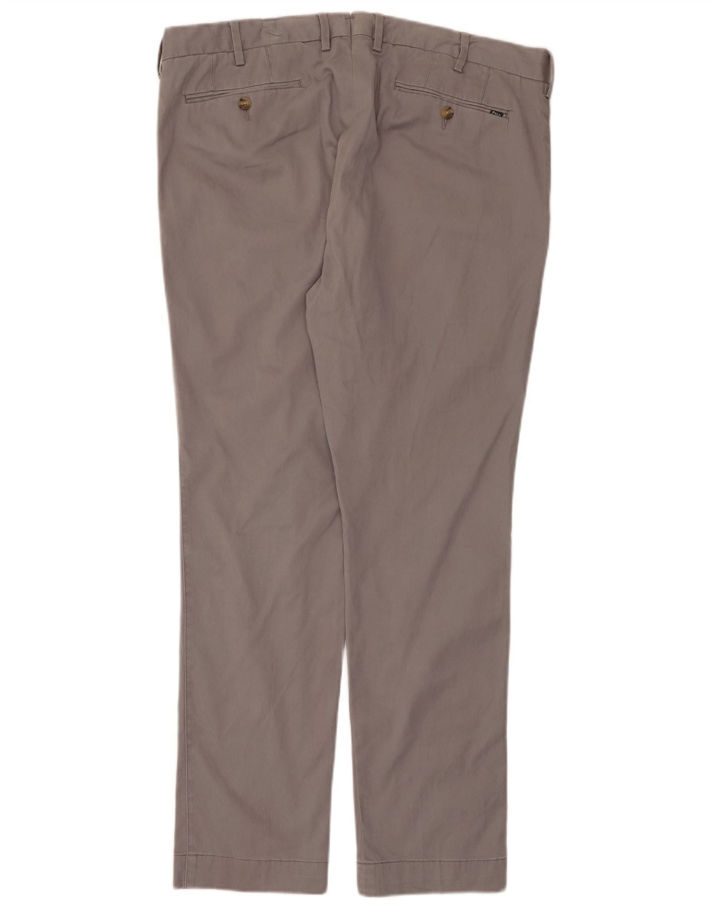 Polo Ralph Lauren Mens Slim Fit Chino Trousers W38 L32 Grey Cotton Size US 38 / EU 54 - 2 Thumbnail