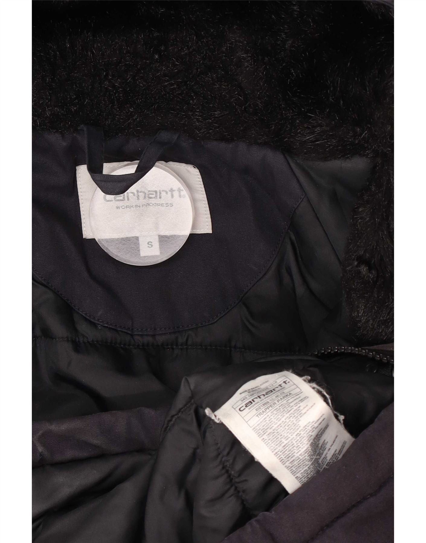 Carhartt Mens Hooded Windbreaker Jacket UK 36 Small Navy Blue Polyest Size US L / EU 52-54 / 3 - 4 Thumbnail