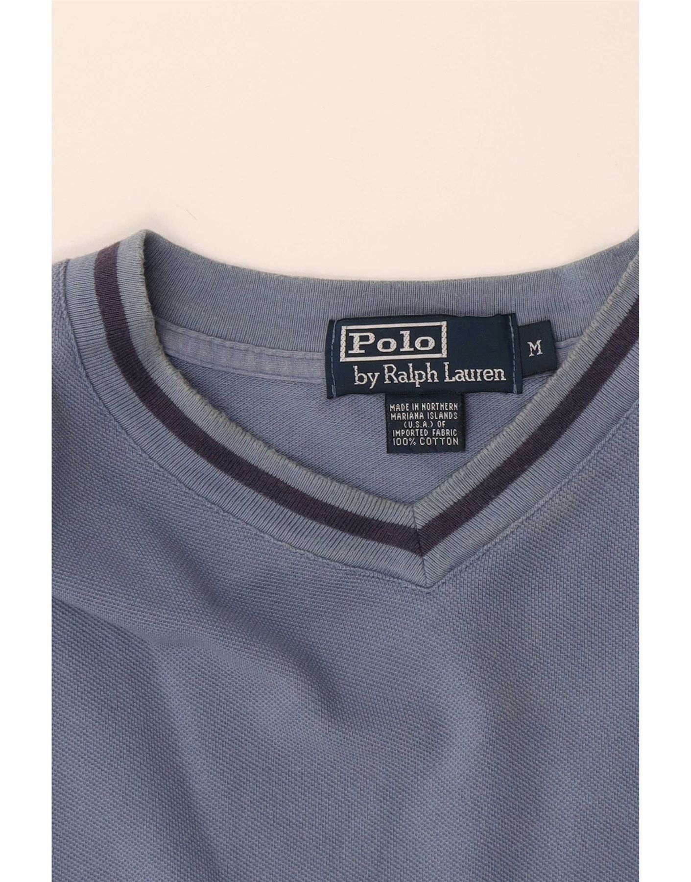 Polo Ralph Lauren Womens T-Shirt Top UK 14 Medium Blue Cotton Size S / US 4 / IT 40 - 4 Thumbnail