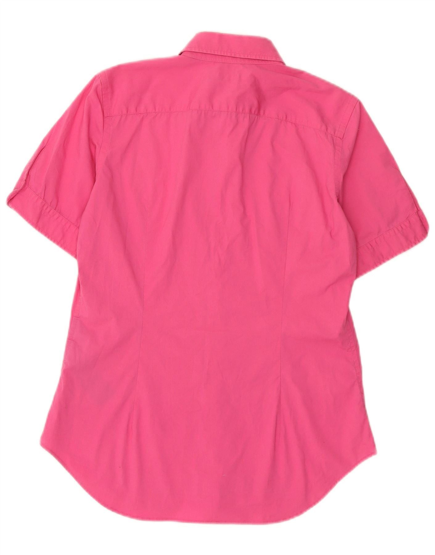 Ralph Lauren Womens Short Sleeve Extra Slim Fit Shirt US 10 Large Pink Size S / US 4 / IT 40 - 2 Thumbnail