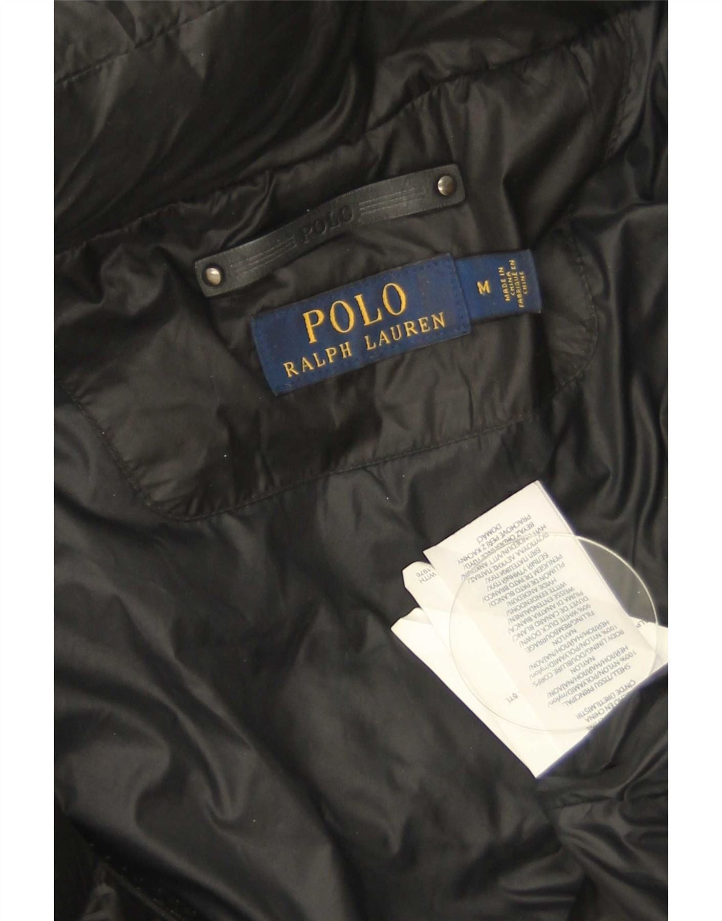 Polo Ralph Lauren Womens Hooded Padded Coat UK 14 Medium Black Nylon Size M / US 6-8 / IT 42-44 - 3 Thumbnail