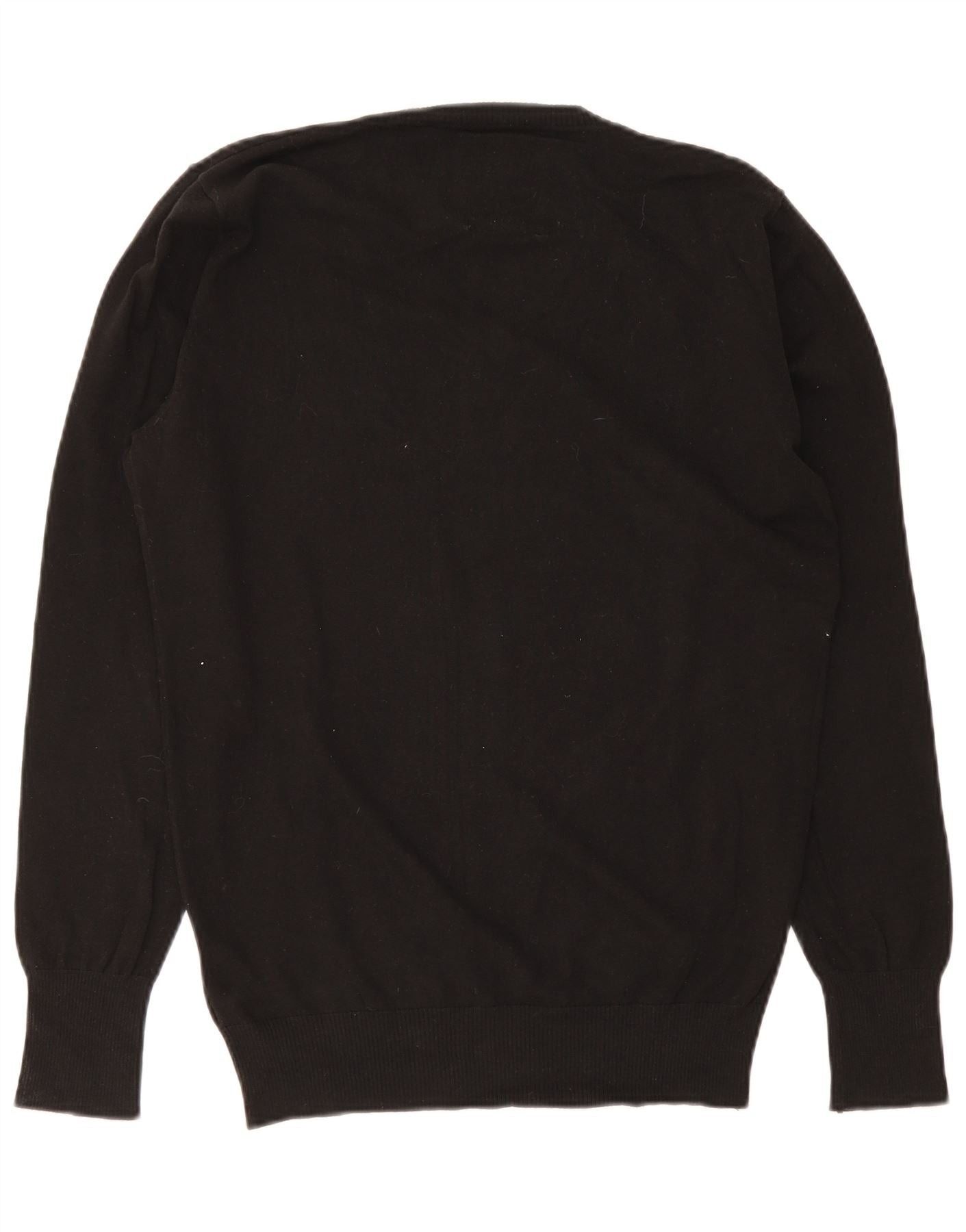 Diesel Mens V-Neck Jumper Sweater Large Black Cotton Size US M / EU 48-50 / 2 - 2 Thumbnail