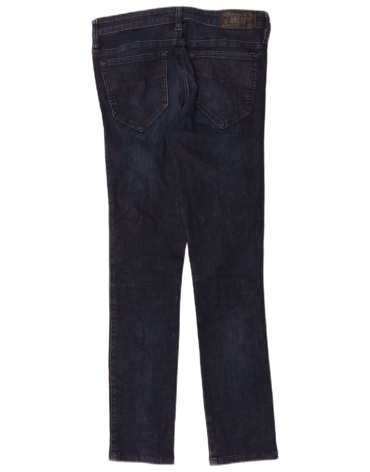 Diesel Womens Skinzee-xp Regular Waist Super Skinny Jeans W28 L28 N Size 42" / US 20 - 2 Thumbnail