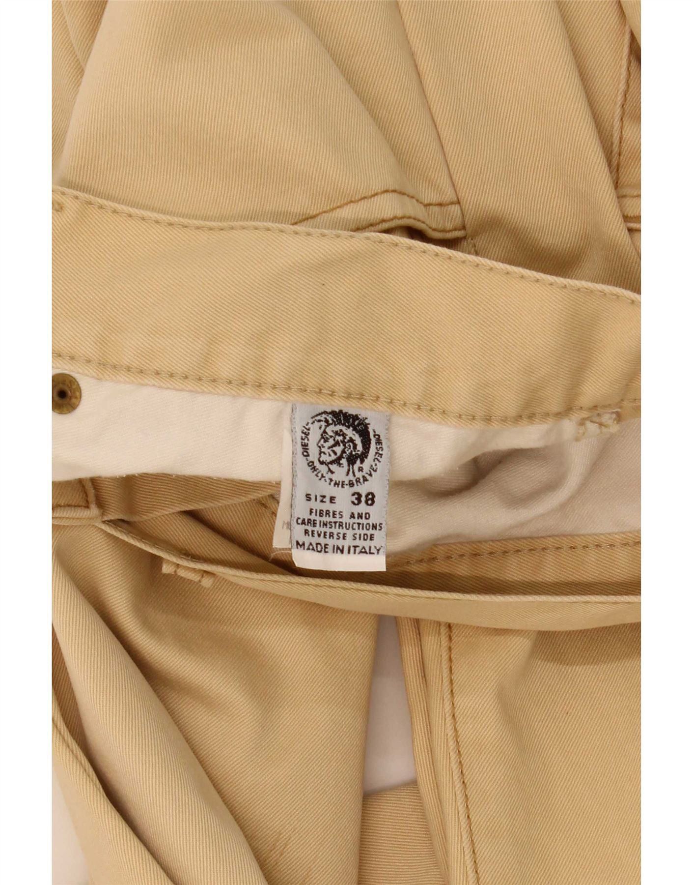 Diesel Mens Straight Casual Trousers W38 L32 Beige Cotton Size US 38 / EU 54 - 4 Thumbnail