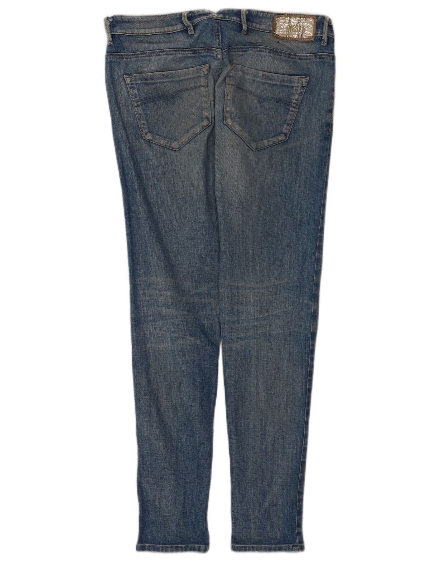 Diesel Womens Cherick Slim Skinny Jeans W27 L29 Blue Cotton Size 42" / US 20 - 2 Thumbnail
