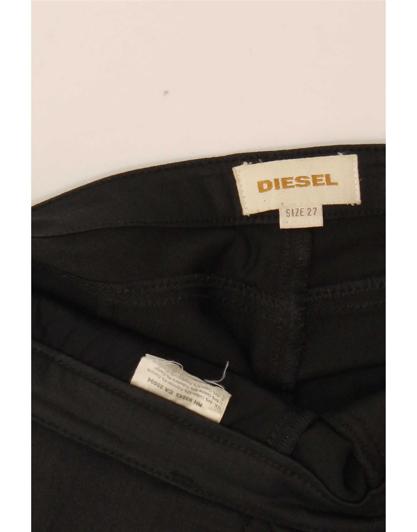 Diesel Womens Skinny Jeans W27 L26 Black Cotton Size 42" / US 20 - 3 Thumbnail