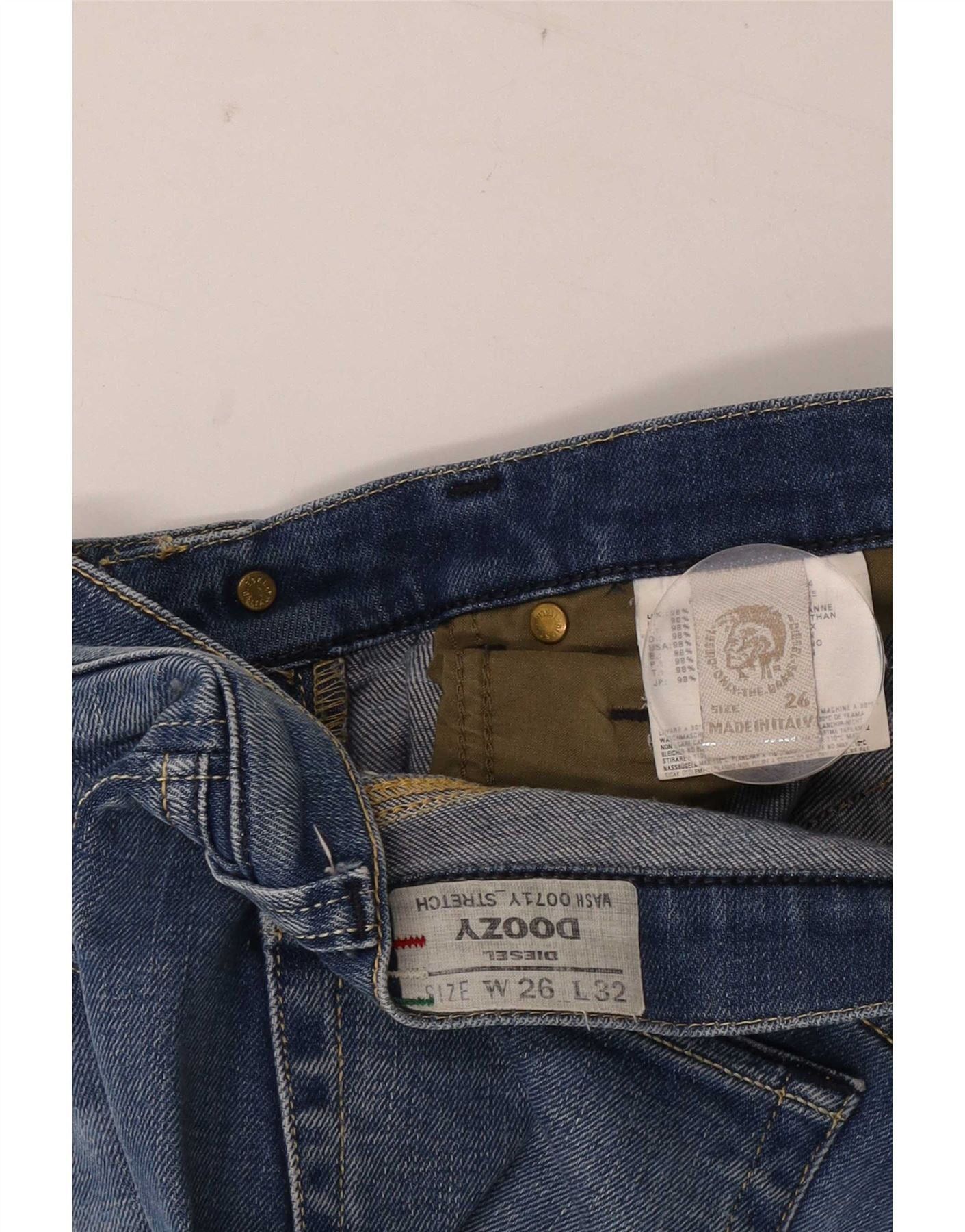 Diesel Womens Doozy Straight Jeans W26 L32 Blue Cotton Size 42" / US 20 - 4 Thumbnail