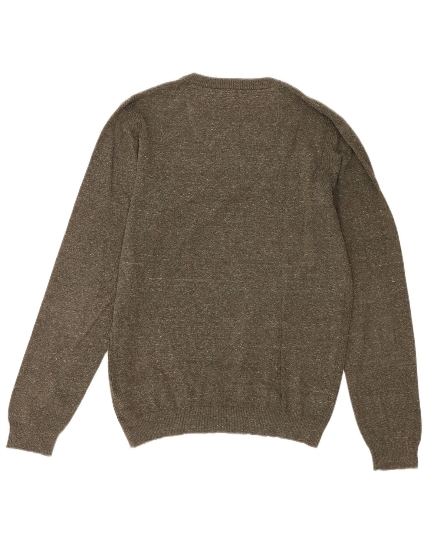 Diesel Mens Crew Neck Jumper Sweater Medium Khaki Flecked Size US M / EU 48-50 / 2 - 2 Thumbnail