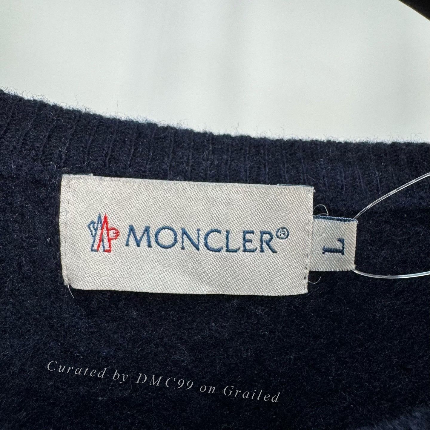 Moncler Moncler Embroidered Logo Quilted Knit Sweater Size US L / EU 52-54 / 3 - 5 Thumbnail
