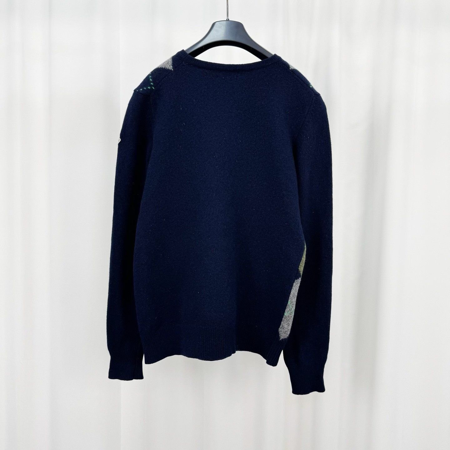 Moncler Moncler Embroidered Logo Quilted Knit Sweater Size US L / EU 52-54 / 3 - 2 Thumbnail