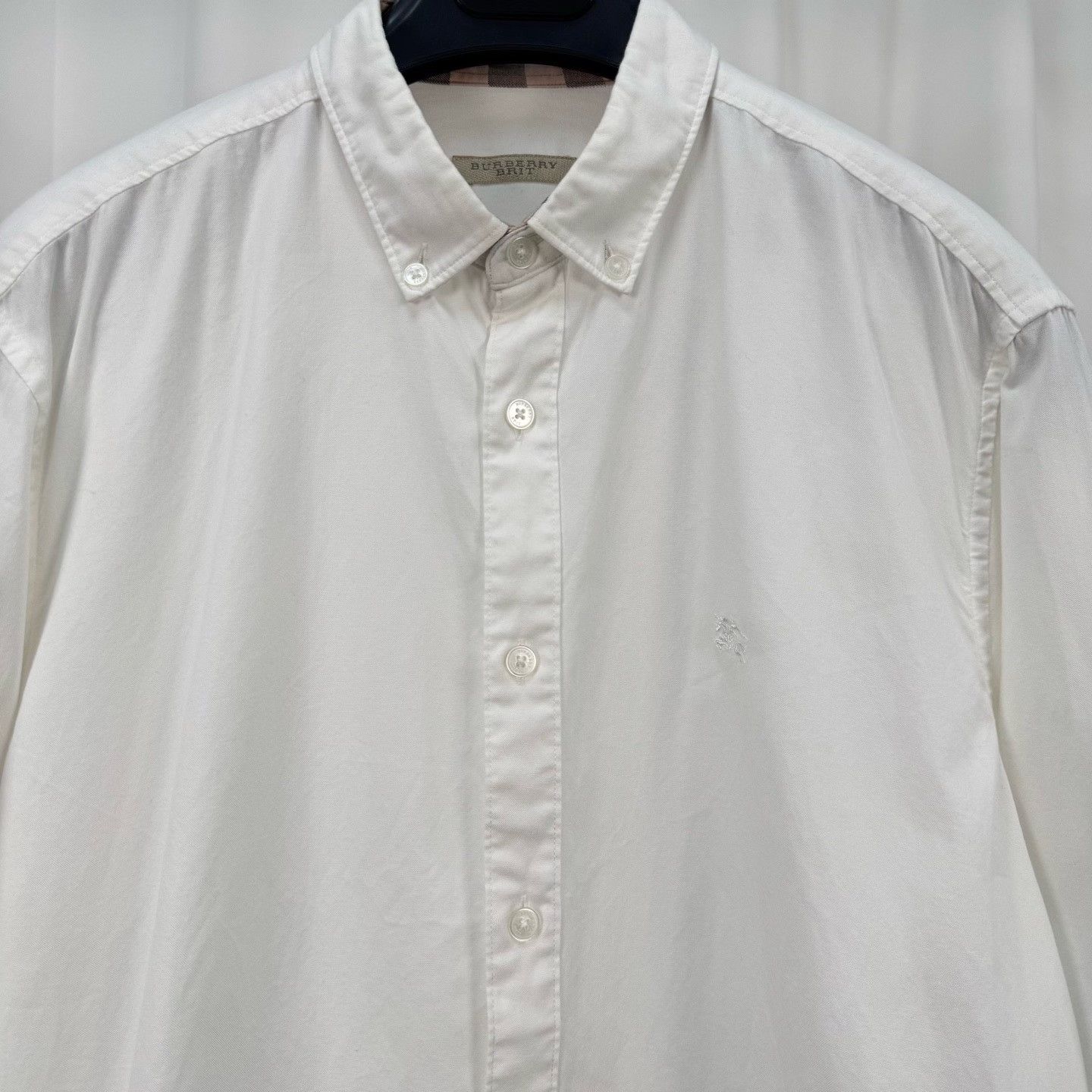 Burberry Burberry Embroidered Horse Check Shirt Size US XL / EU 56 / 4 - 5 Thumbnail