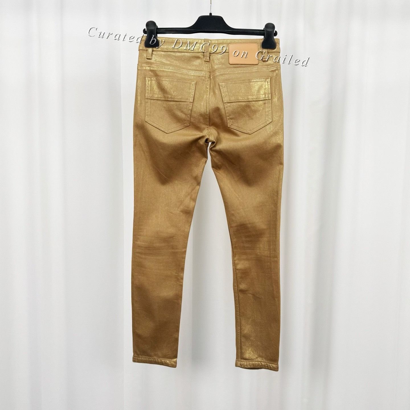 Louis Vuitton Louis Vuitton Gold Leather Label Jeans Size US 36 / EU 52 - 2 Thumbnail