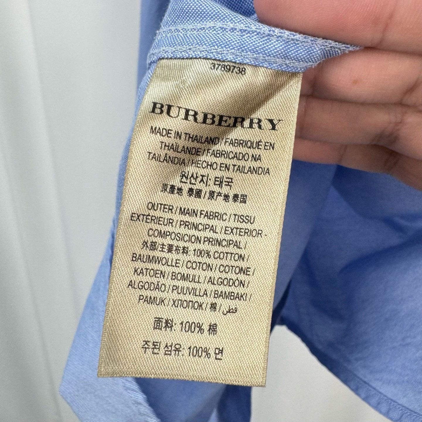 Burberry Burberry Embroidered Knight Check Long Sleeve Shirt Size US XS / EU 42 / 0 - 6 Thumbnail