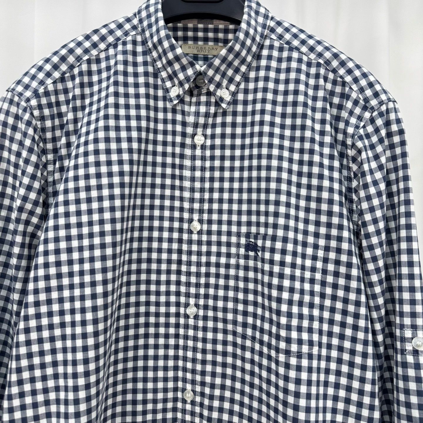 Burberry Burberry Embroidered War Horse Check Long Sleeve Shirt Size US M / EU 48-50 / 2 - 3 Thumbnail