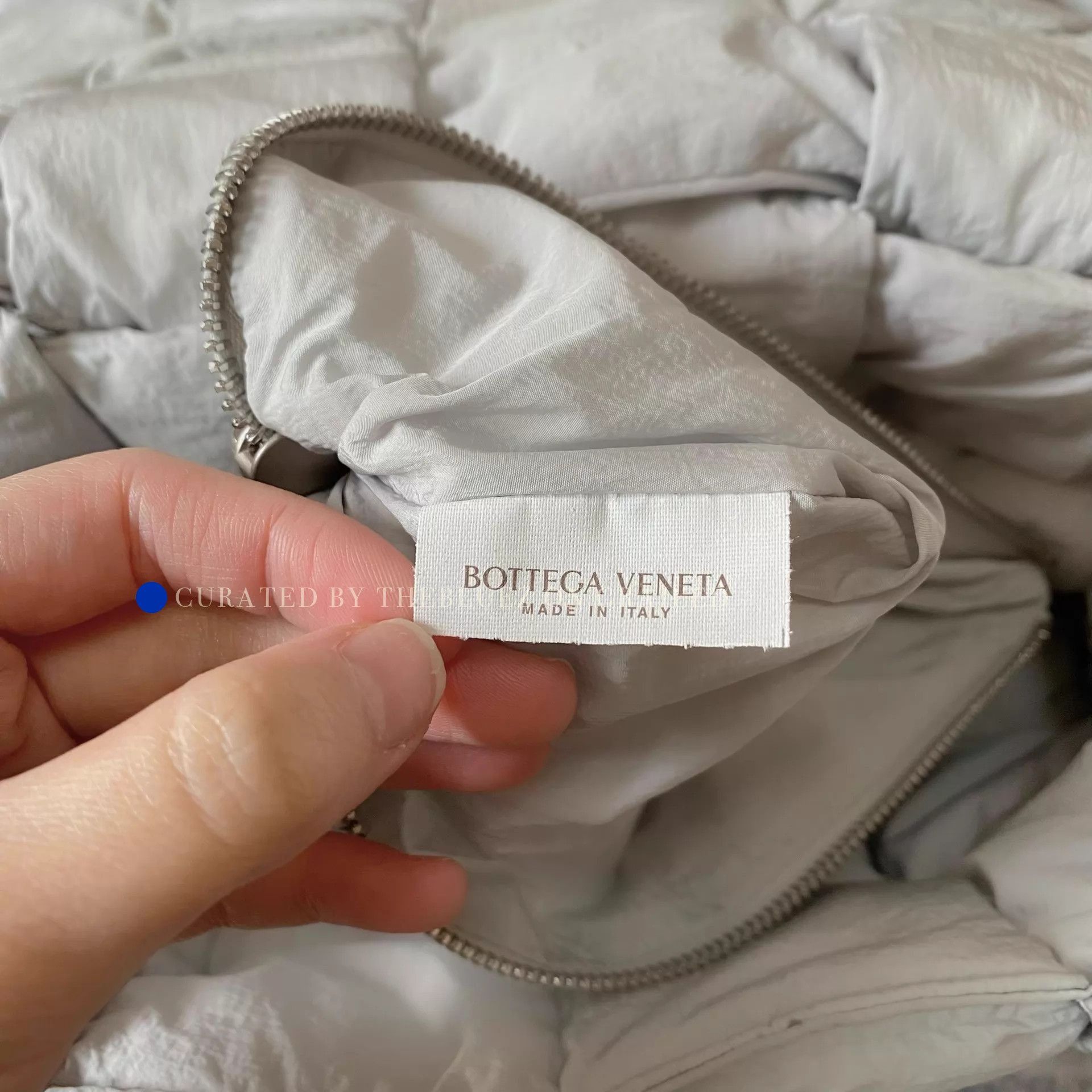 Bottega Veneta Stylish Gray Nylon Pillow Crossbody Bag Size ONE SIZE - 6 Thumbnail