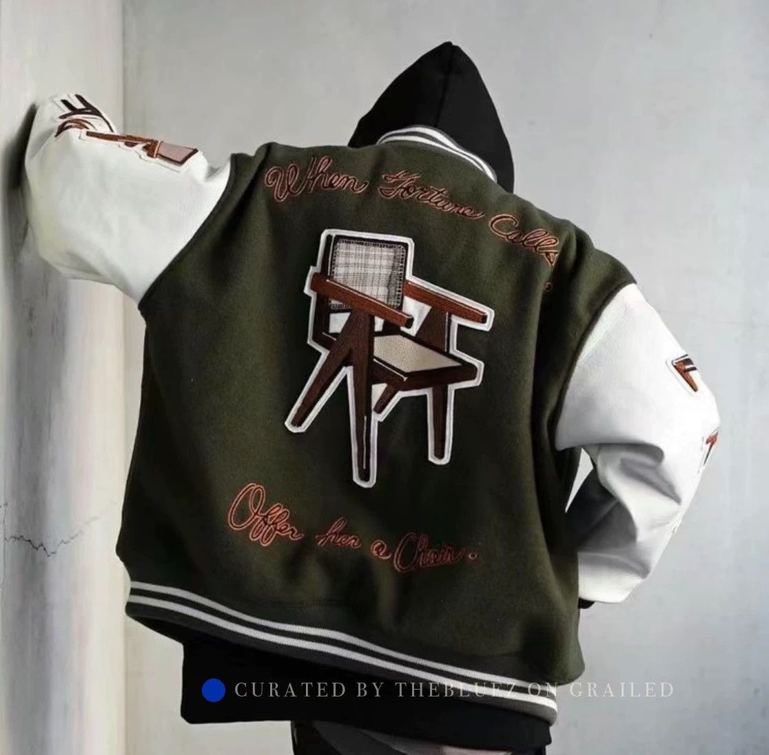 READYMADE Oversized Green Baseball Jacket in XS Size US XS / EU 42 / 0 - 5 Thumbnail
